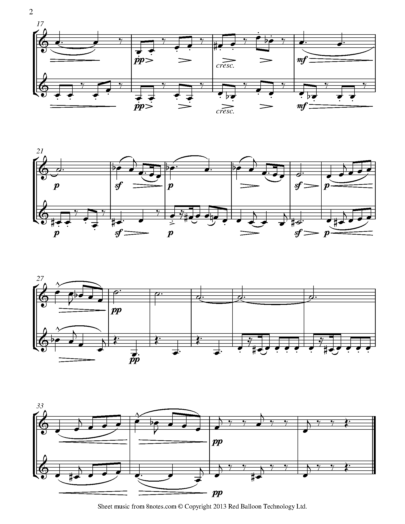 Elgar Serenade for String Orchestra Main Theme Sheet music for French