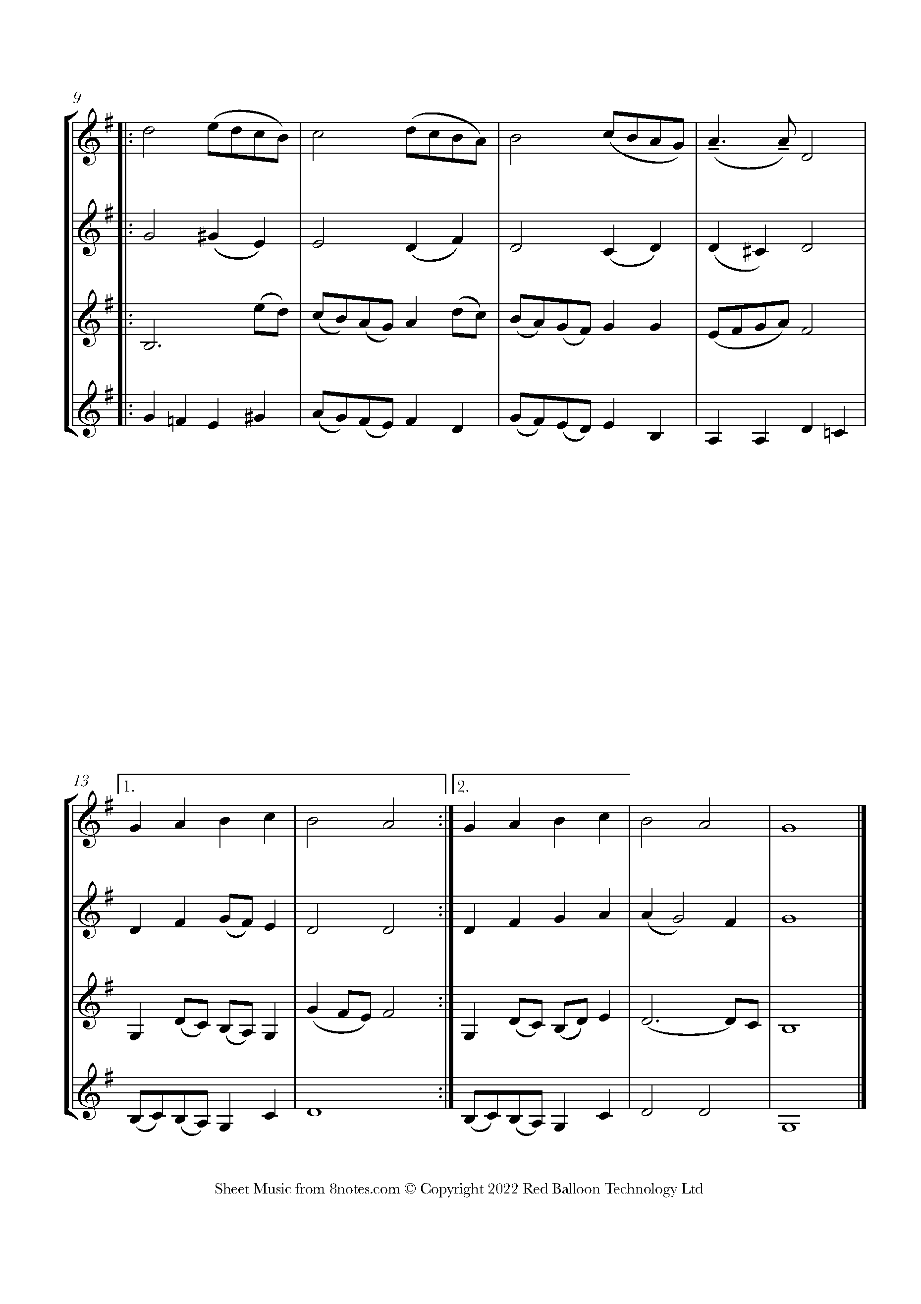 Angels We Have Heard on High Sheet music for French Horn Quartet