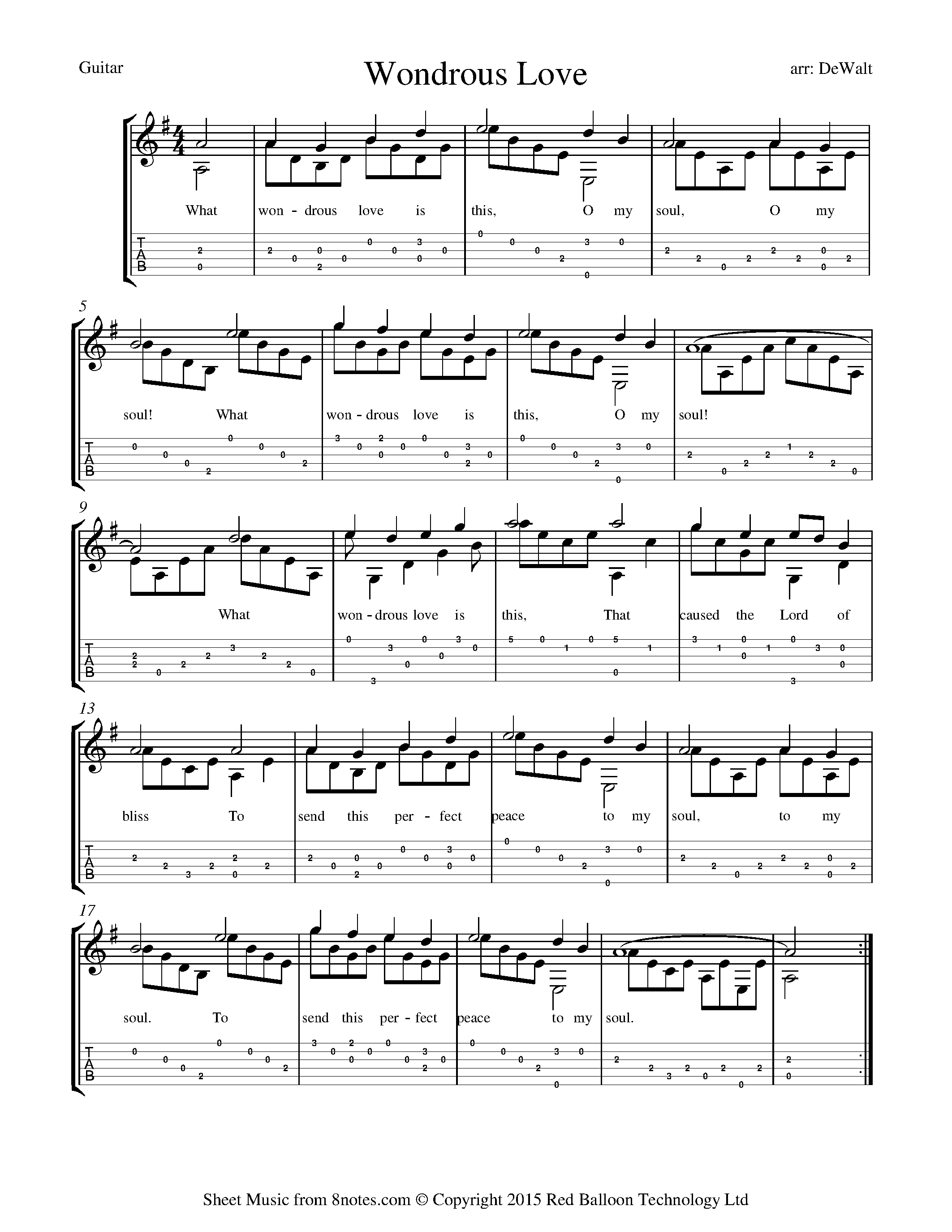 anon-wondrous-love-sheet-music-for-guitar-8notes