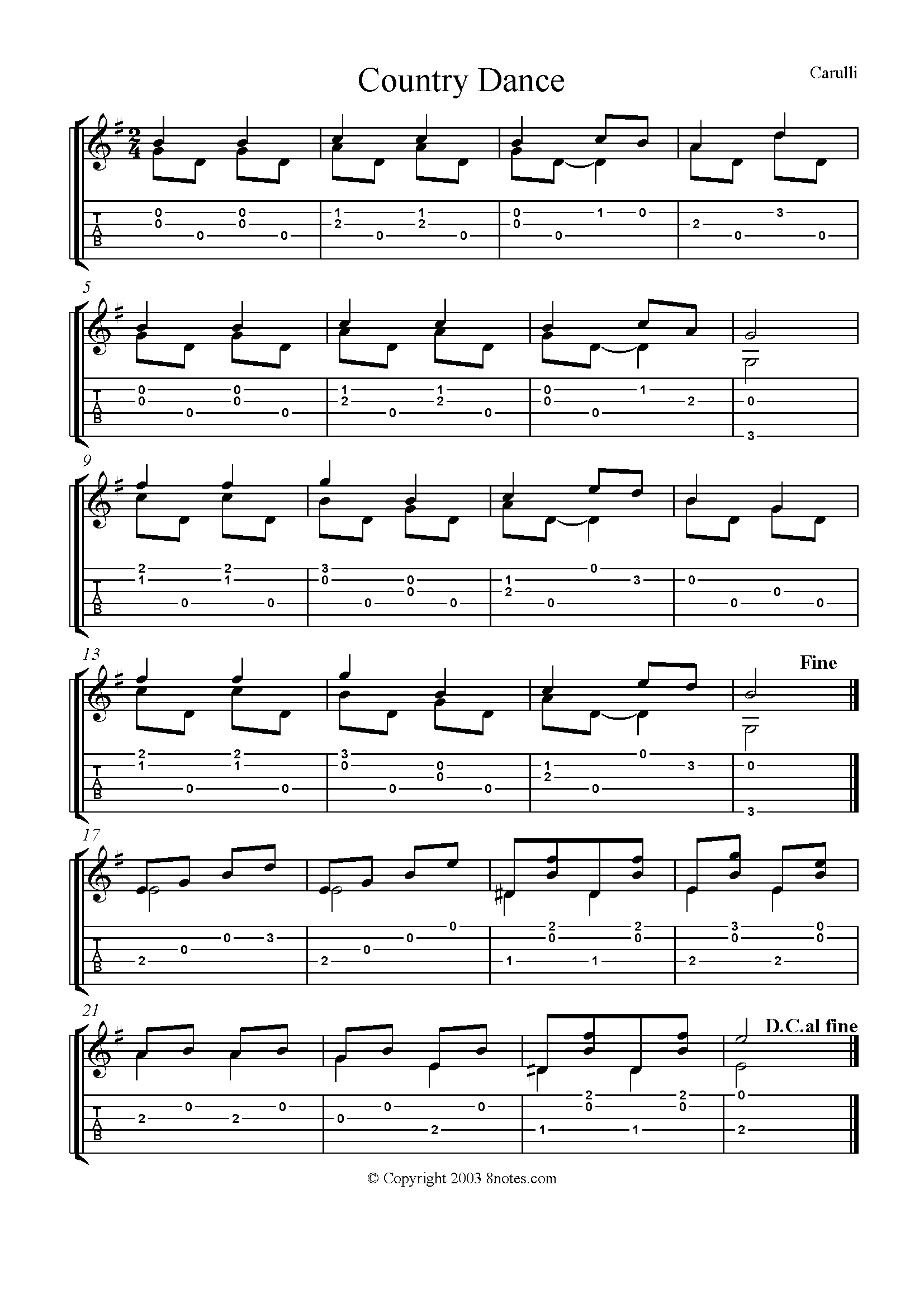 carulli-ferdinando-country-dance-for-guitar-free-sheet-music-for-guitar-8notes-com