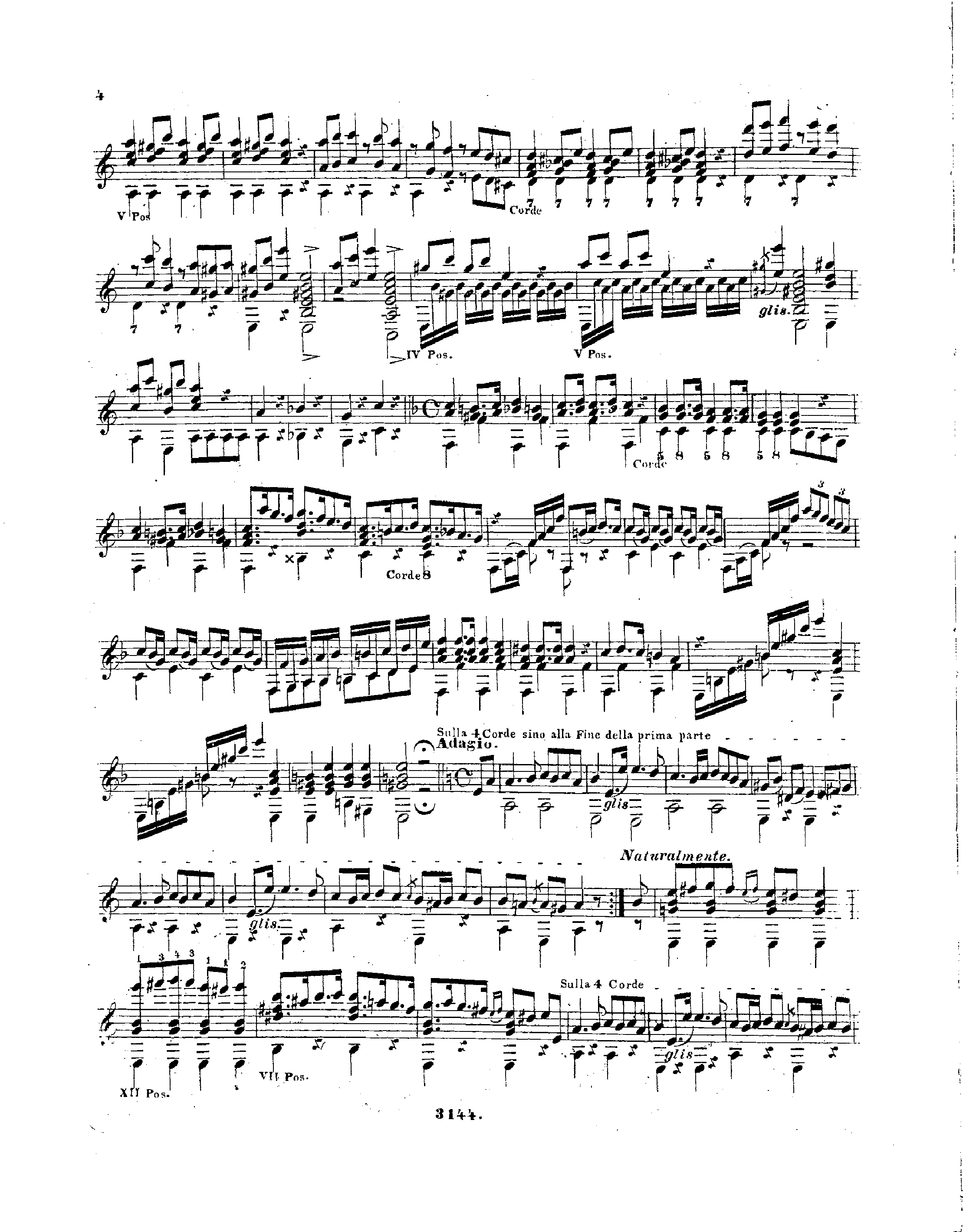 Melodies Nationales Hongroises et Themes originaux en forme de Pot-pourri, Op.203 by Luigi Legnani Sheet Music arranged by 8notes.com for Guitar - 1 of 9 pages