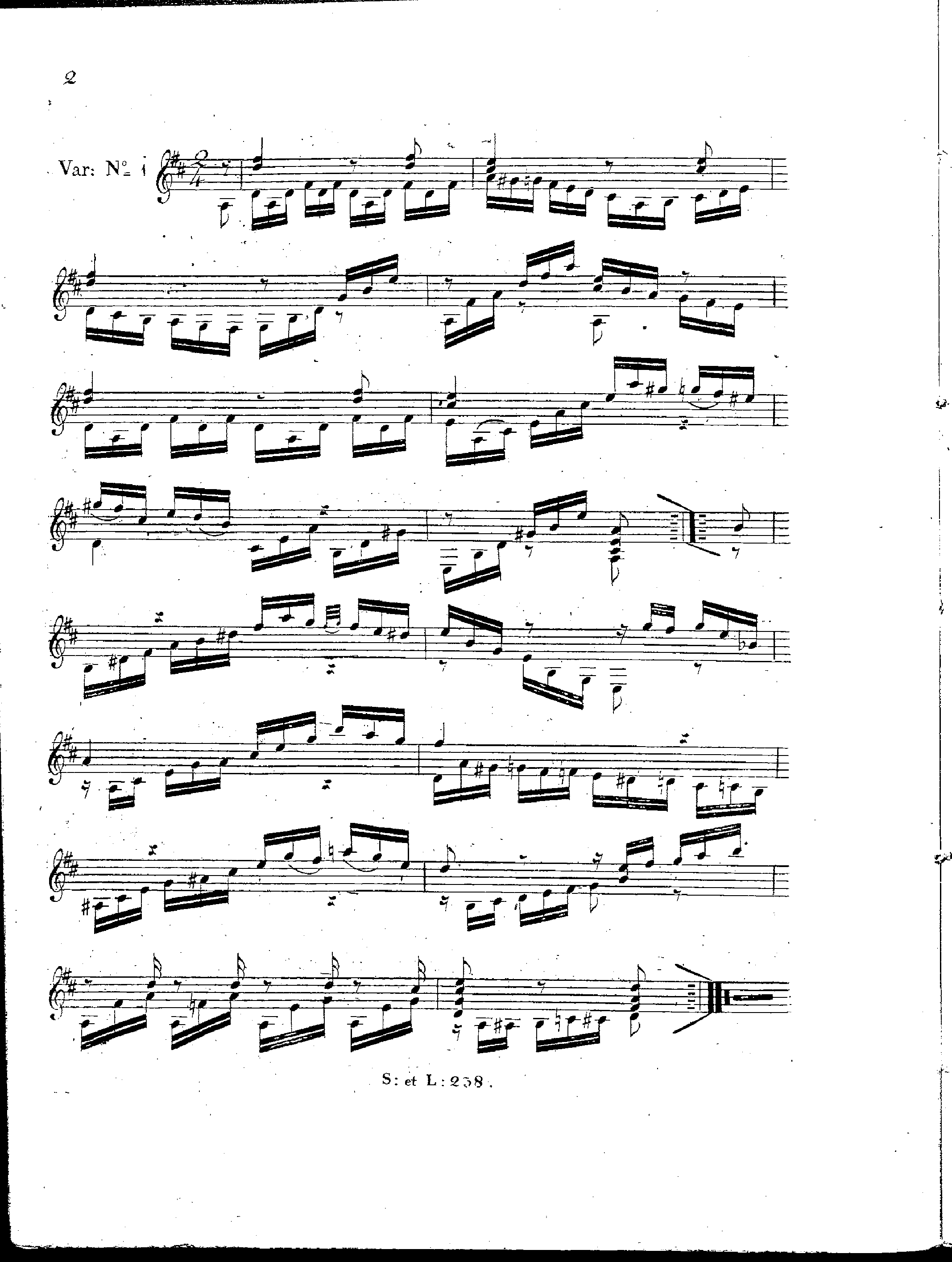 Introduzione, gran variazioni e coda per chitarra sopra un tema originale, Op.27 by Luigi Legnani Sheet Music arranged by 8notes.com for Guitar - 1 of 10 pages