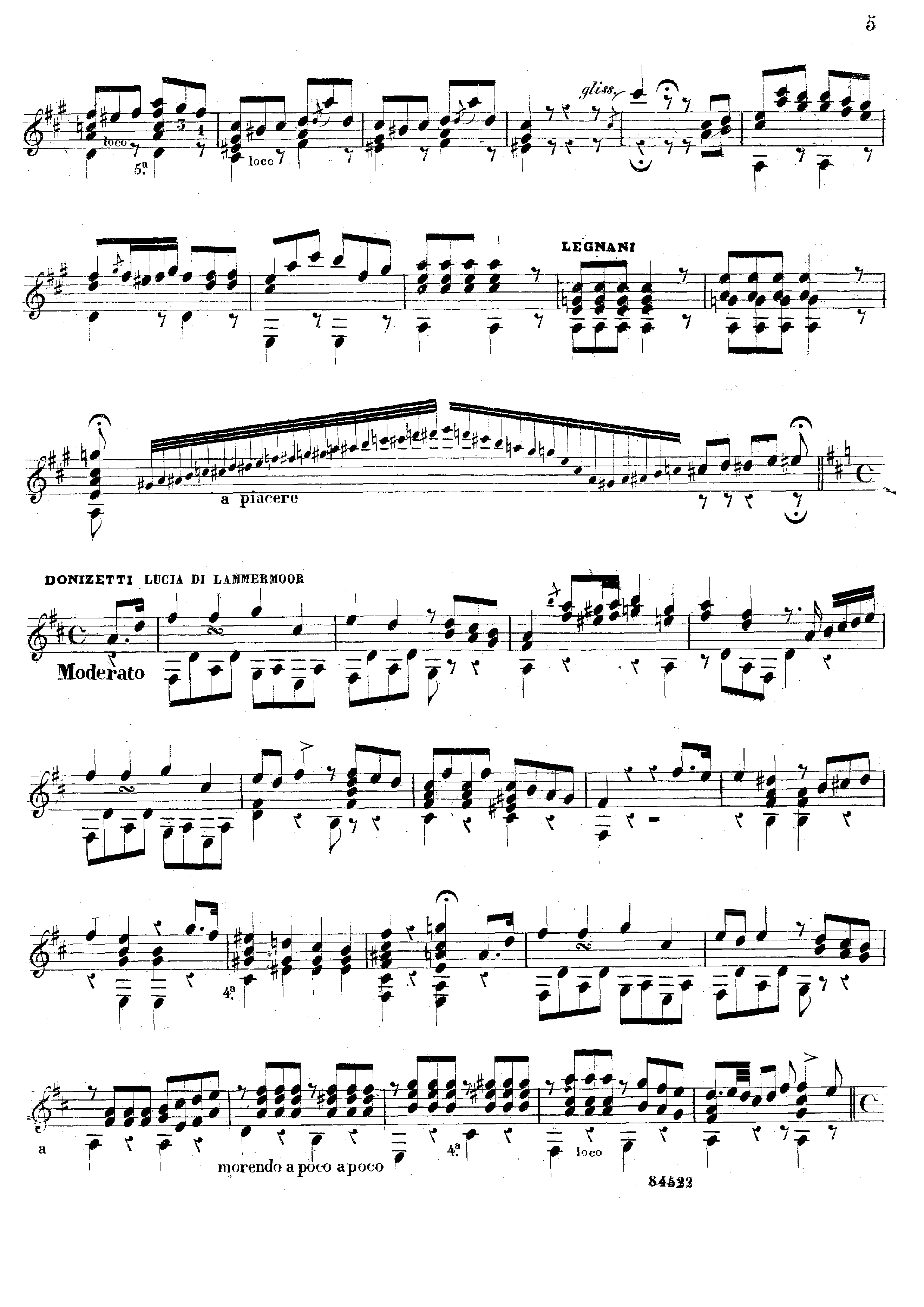 Recueil des Melodies, Op.222, Book 3 by Luigi Legnani Sheet Music arranged by 8notes.com for Guitar - 1 of 6 pages