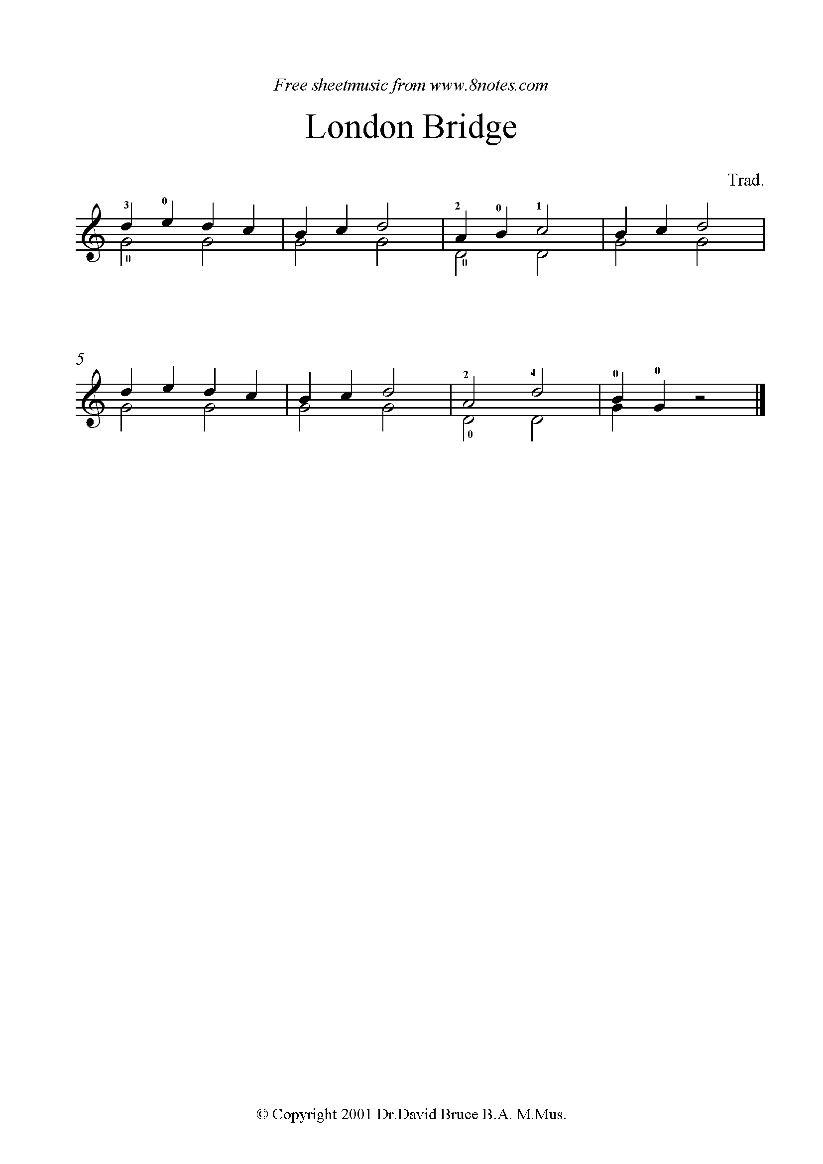 French horn transposition chart