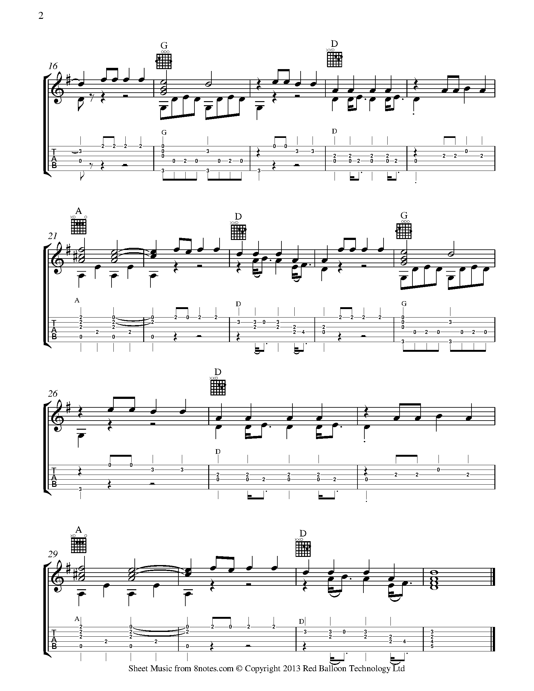 The Midnight Special Sheet music for Guitar