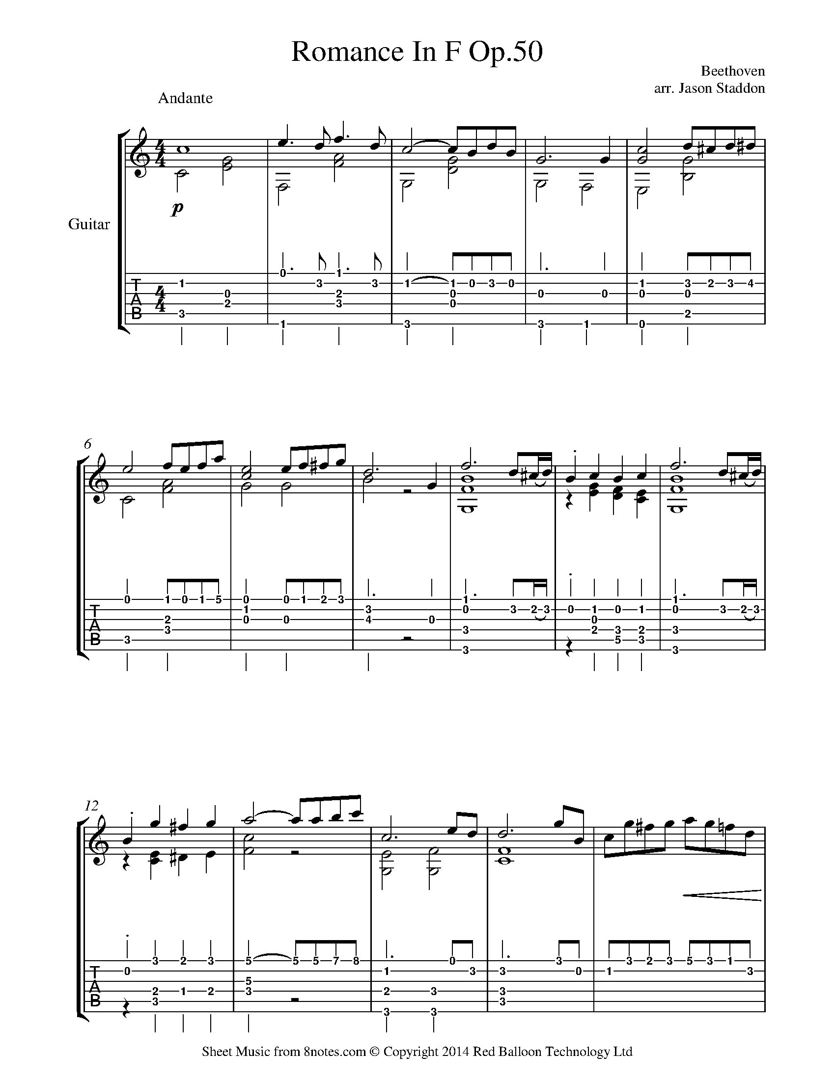 free guitar sheet music
