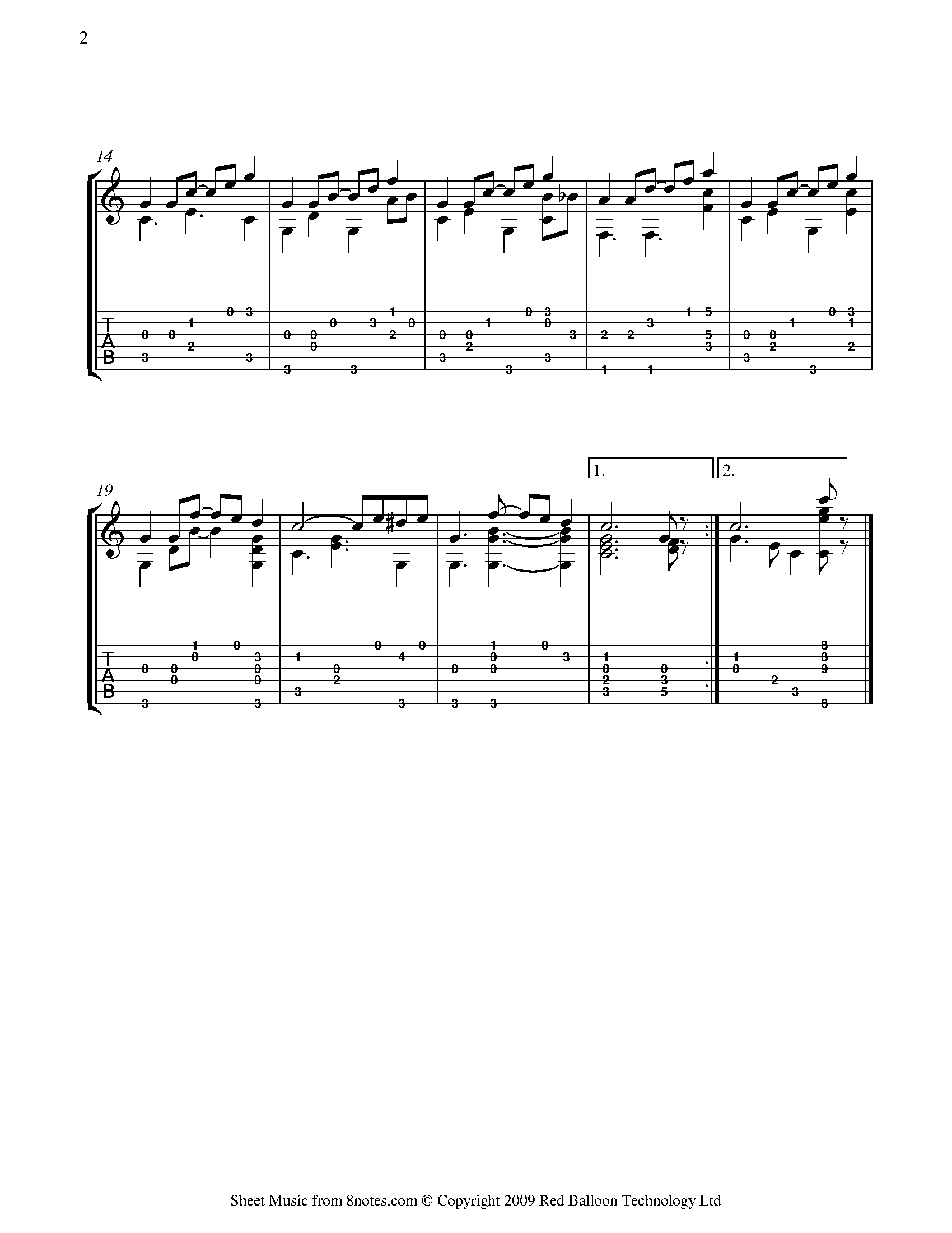 Yellow Bird (Haitian Traditional) Sheet music for Guitar