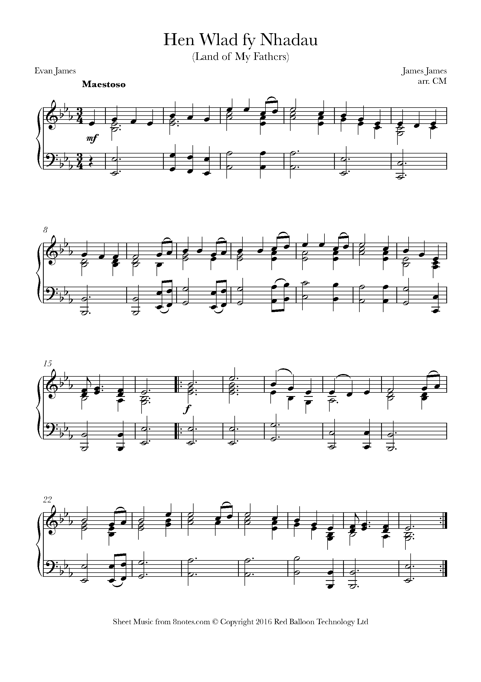 Hen Wlad Fy Nhadau Land Of My Fathers Welsh National Anthem Sheet hen-wlad-fy-nhadau-land-of-my-fathers-welsh-national-anthem-sheet