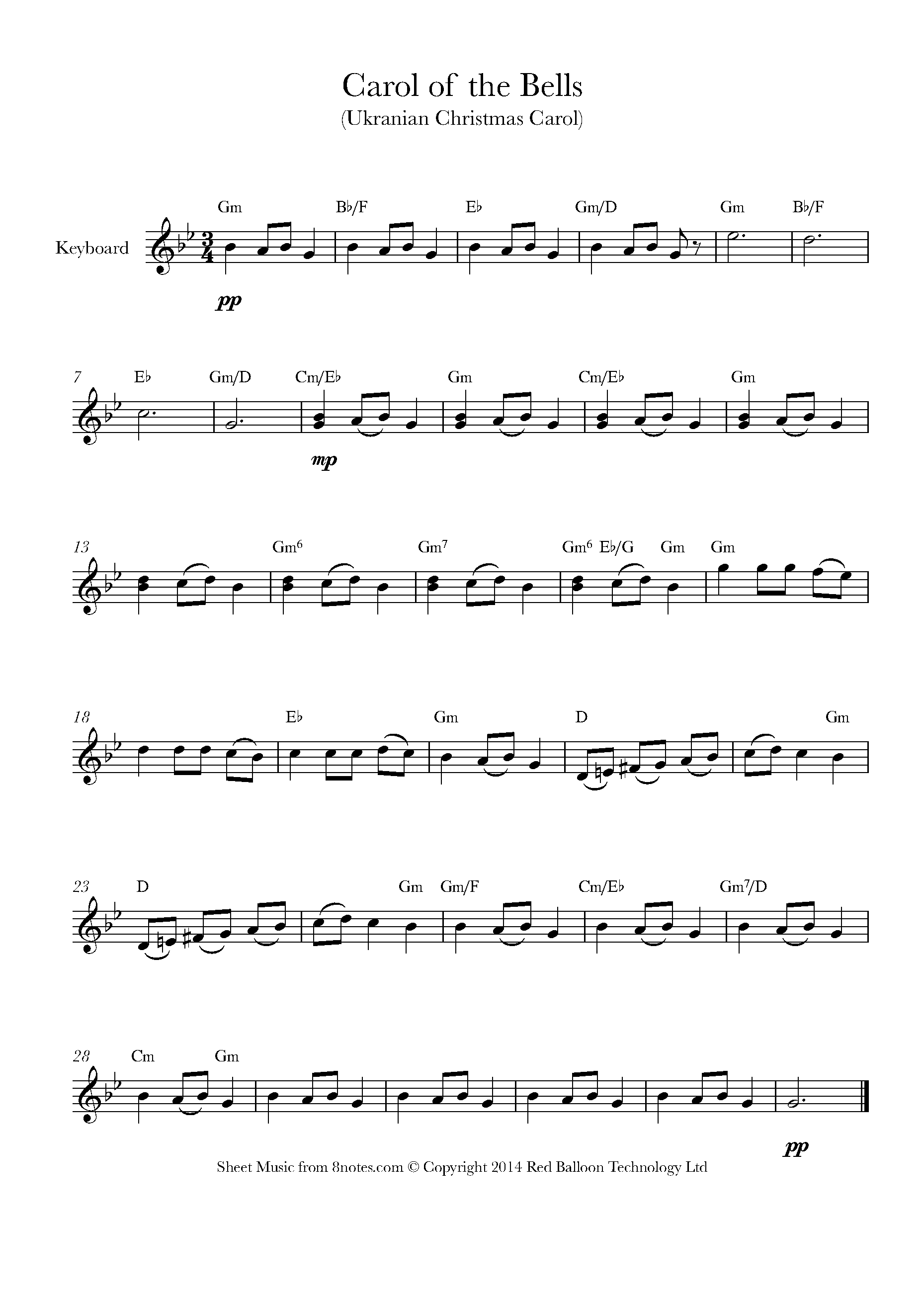 carol-of-the-bells-for-keyboard-free-sheet-music-for-keyboard-8notes-com