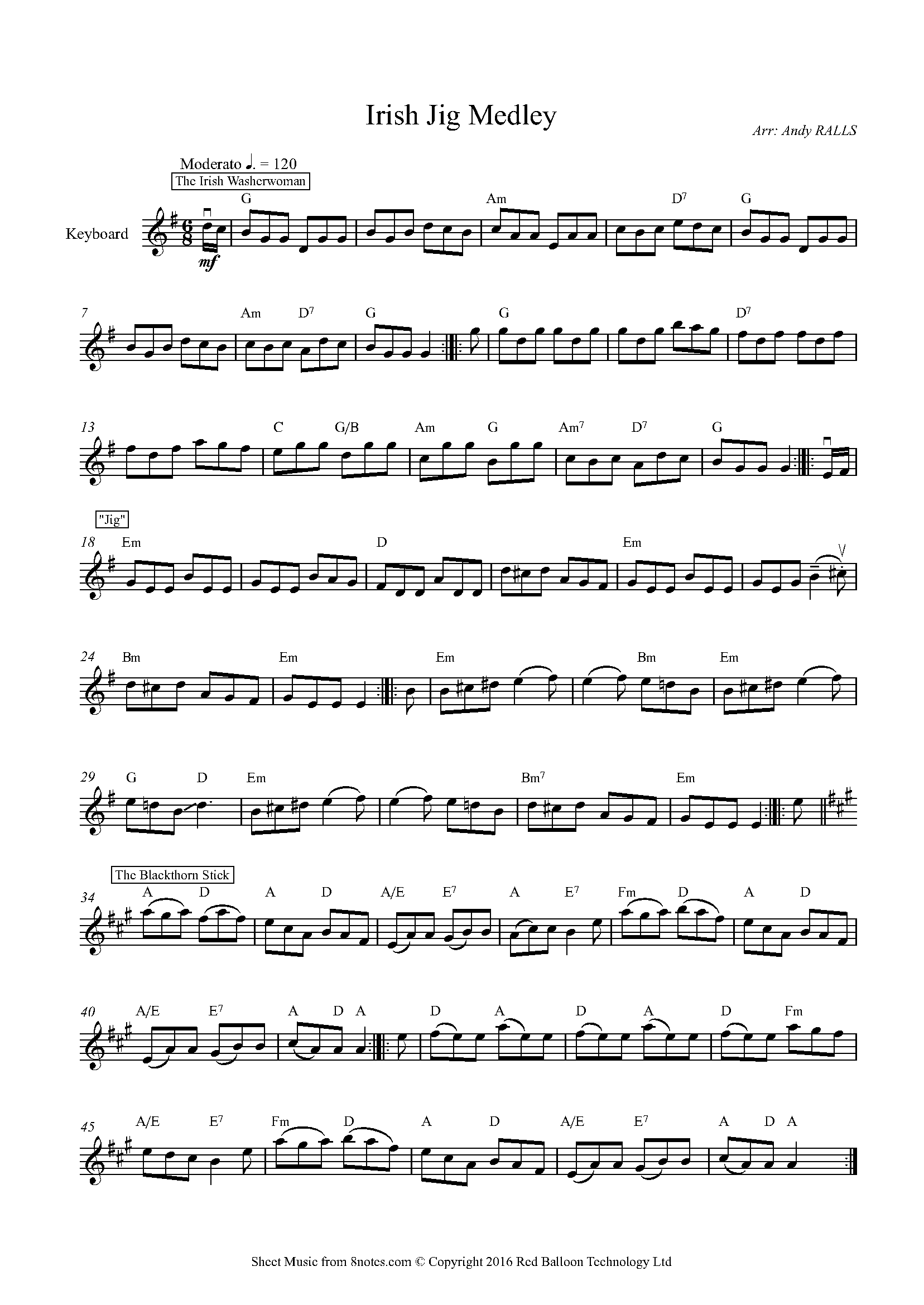 Irish Jig Medley Sheet music for Keyboard