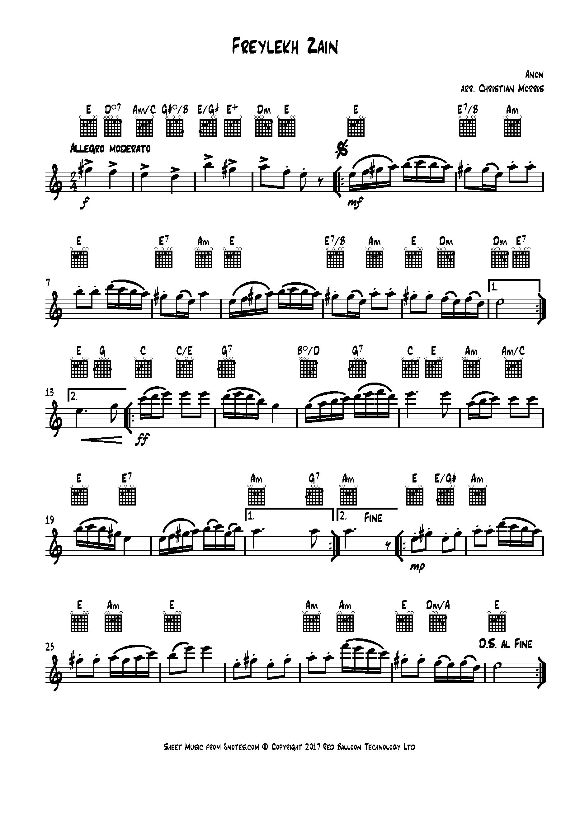 Freylekh Zain (Klezmer) Sheet music for Lead Sheets