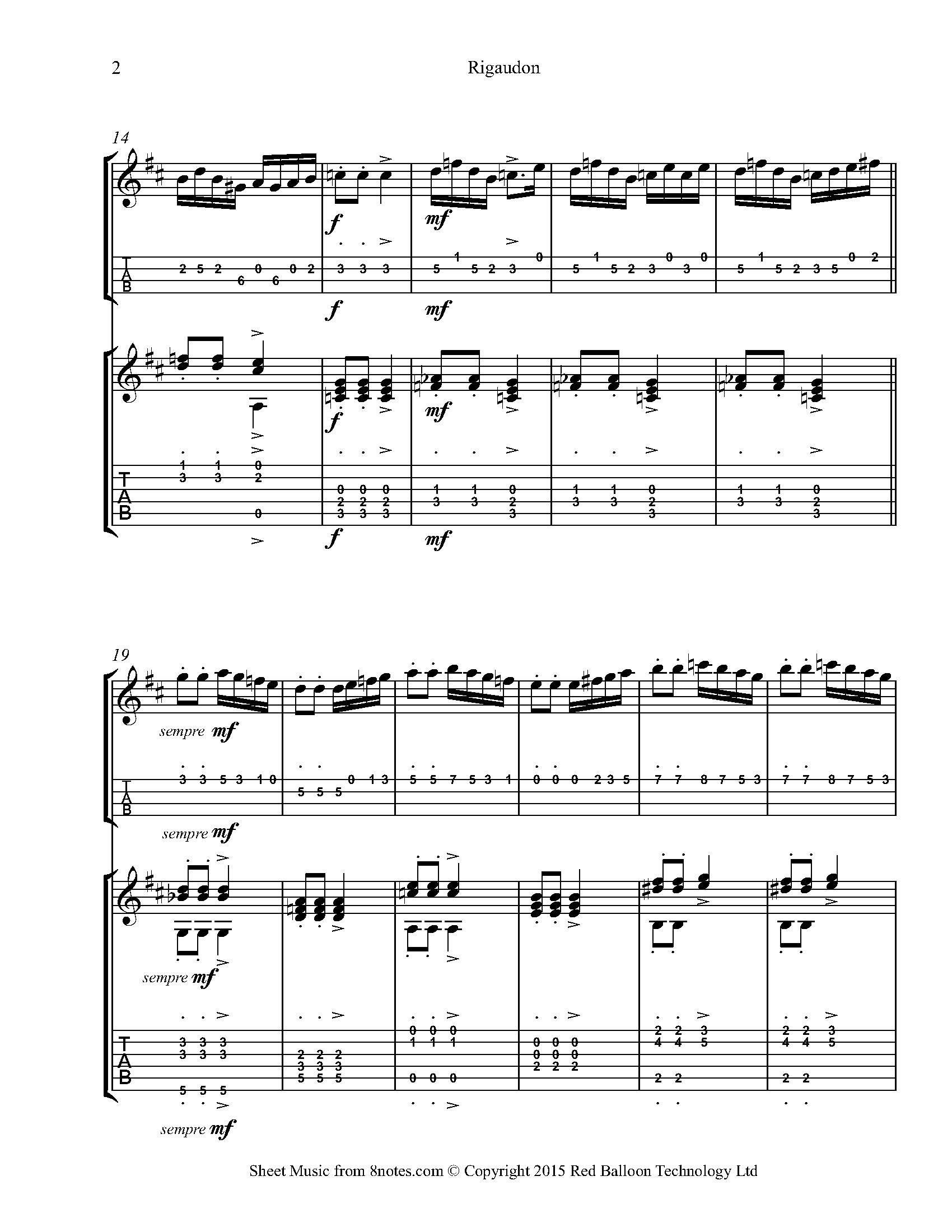 Alkan Rigaudon Sheet music for MandolinGuitar Duet