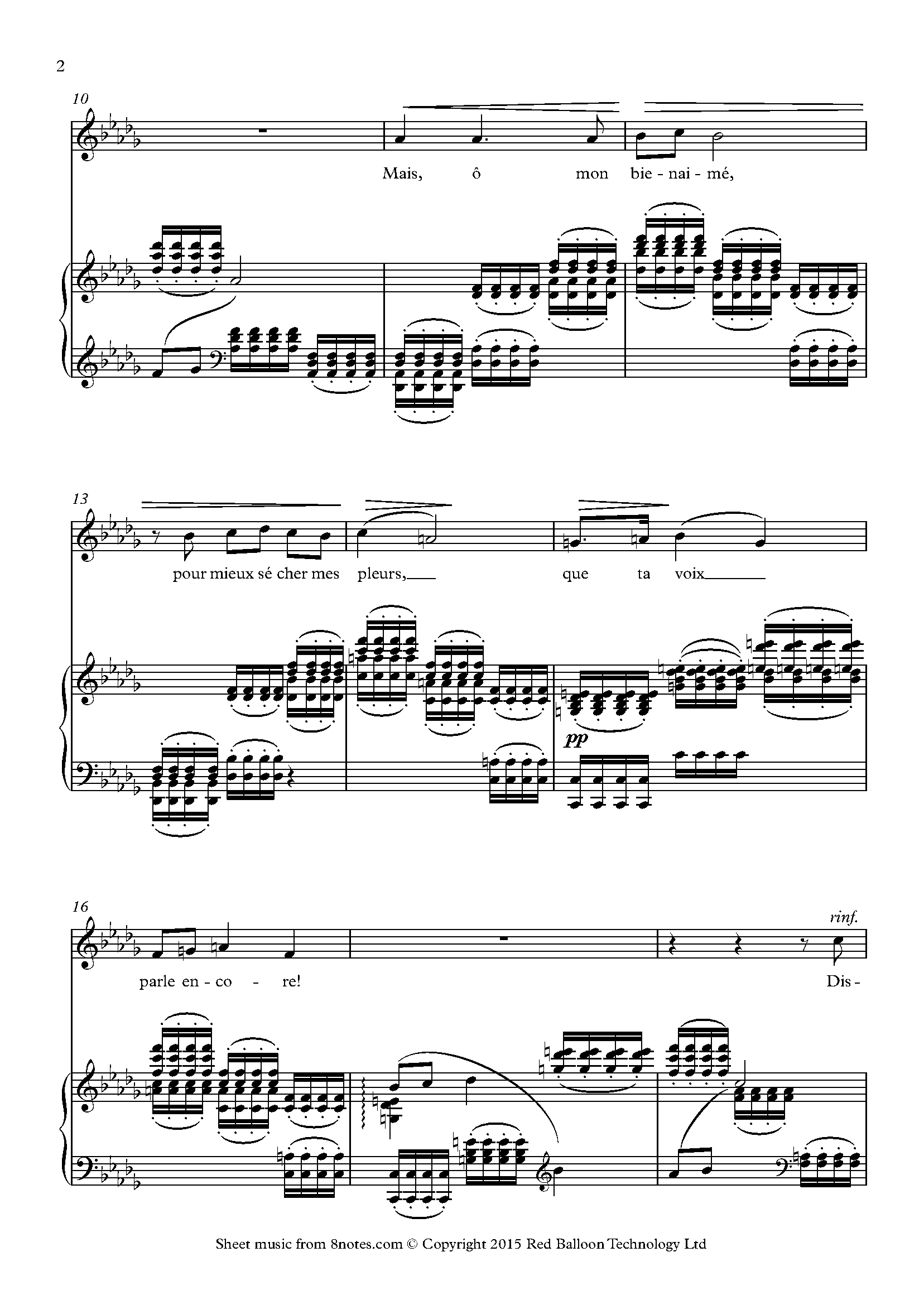 Saint Saens Mon Coeur S Ouvre A Ta Voix My Heart At Thy Dear Voice Sheet Music For Mezzo Soprano Voice 8notes Com