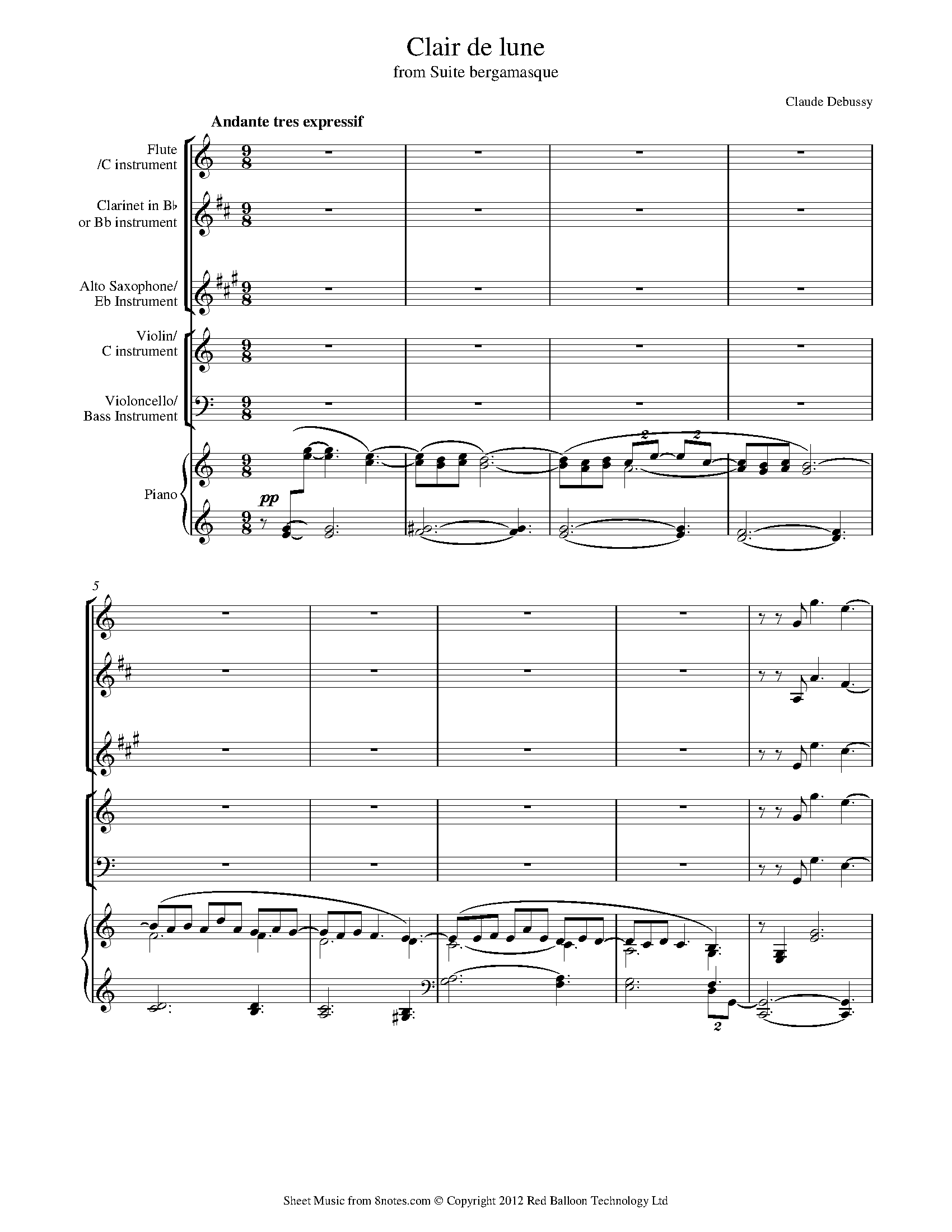 debussy-claude-clair-de-lune-for-mixed-ensemble-free-sheet-music-for-mixed-ensemble-8notes-com for Clair De Lune Sheet Music Pdf Free Printable Debussy, Claude - Clair De Lune for Mixed Ensemble - Free Sheet music for Mixed Ensemble | 8notes.com for Clair De Lune Sheet Music Pdf Free Printable