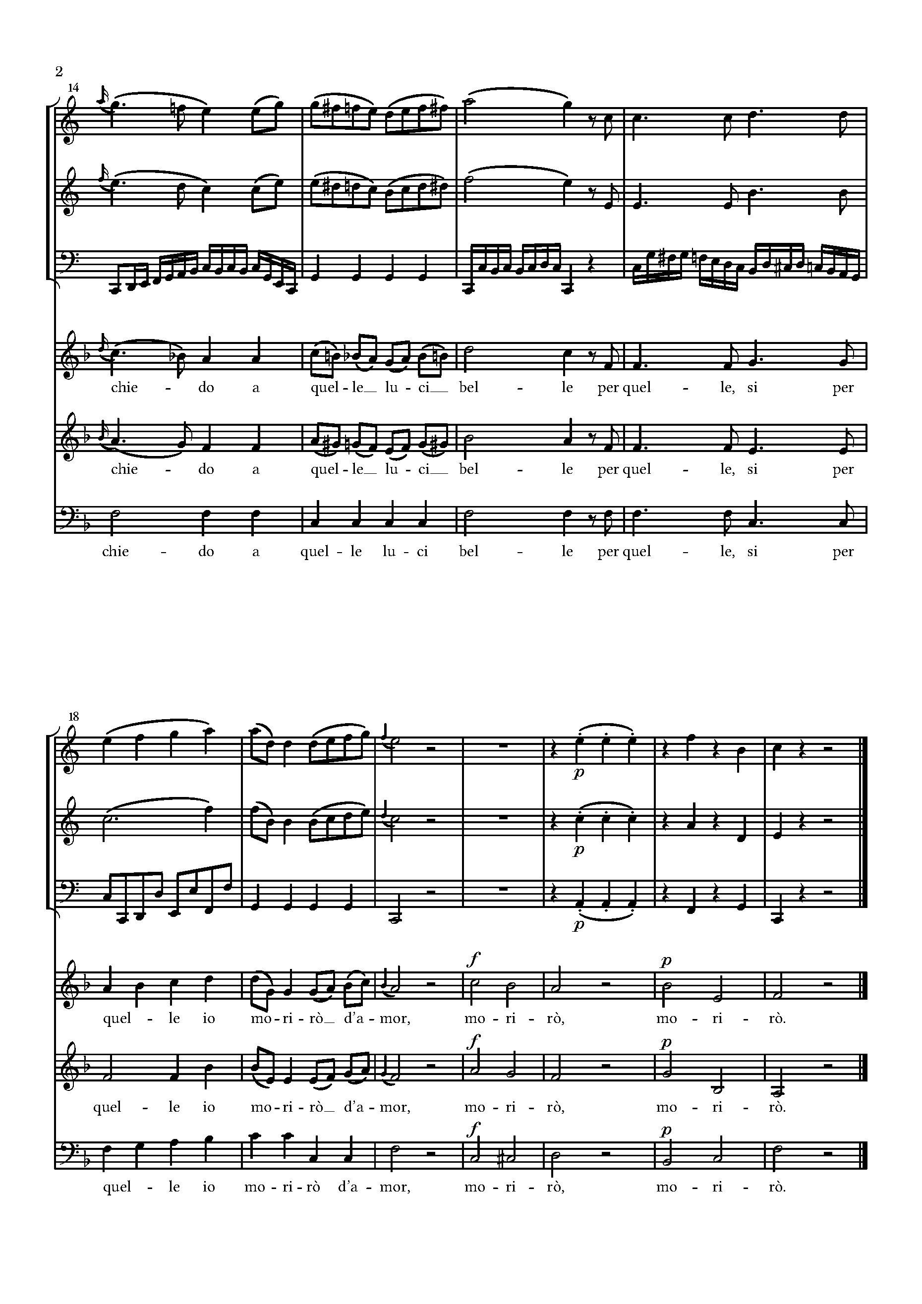 Due pupille amabili, K.439/Anh.A 47/01 by Wolfgang Amadeus Mozart Sheet Music arranged by 8notes.com for Multiple Soloists and Ensemble - 1 of 2 pages
