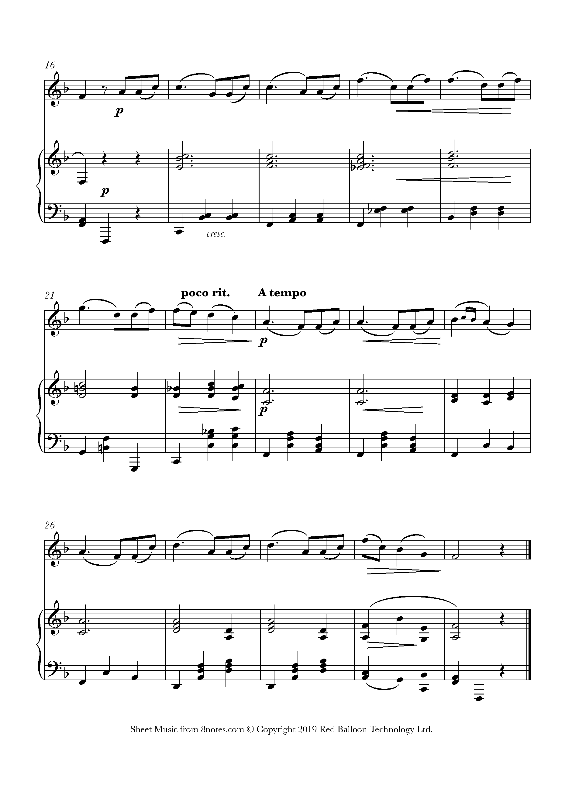 Brahms Waltz Sheet music for Oboe