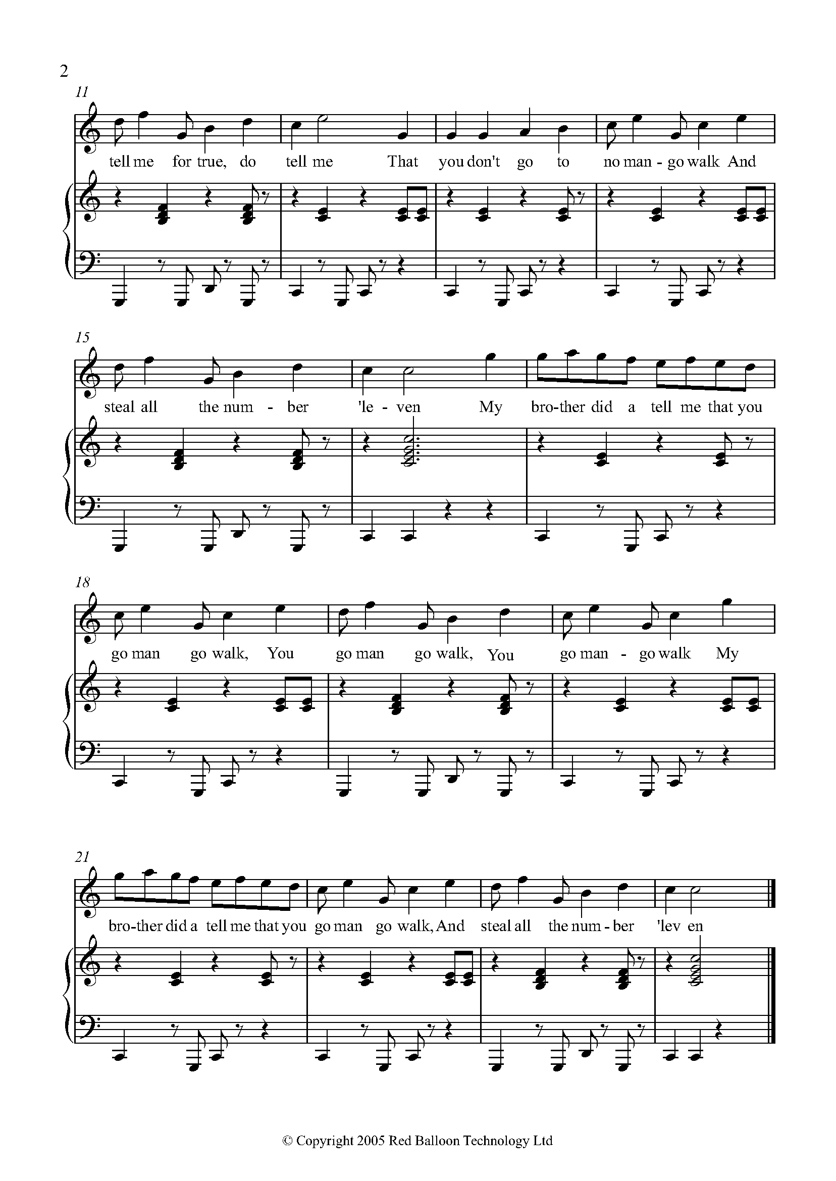 Mango Walk (trad. Jamaican) Sheet music for Oboe