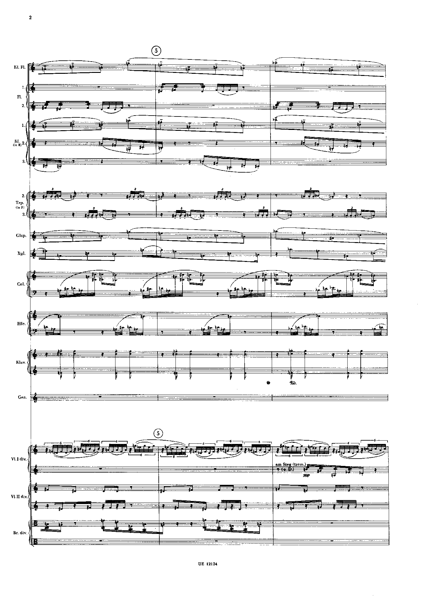 Berg 5 Orchesterlieder, Op.4 by Alban Berg Sheet Music arranged by 8notes.com for Orchestra - 1 of 28 pages