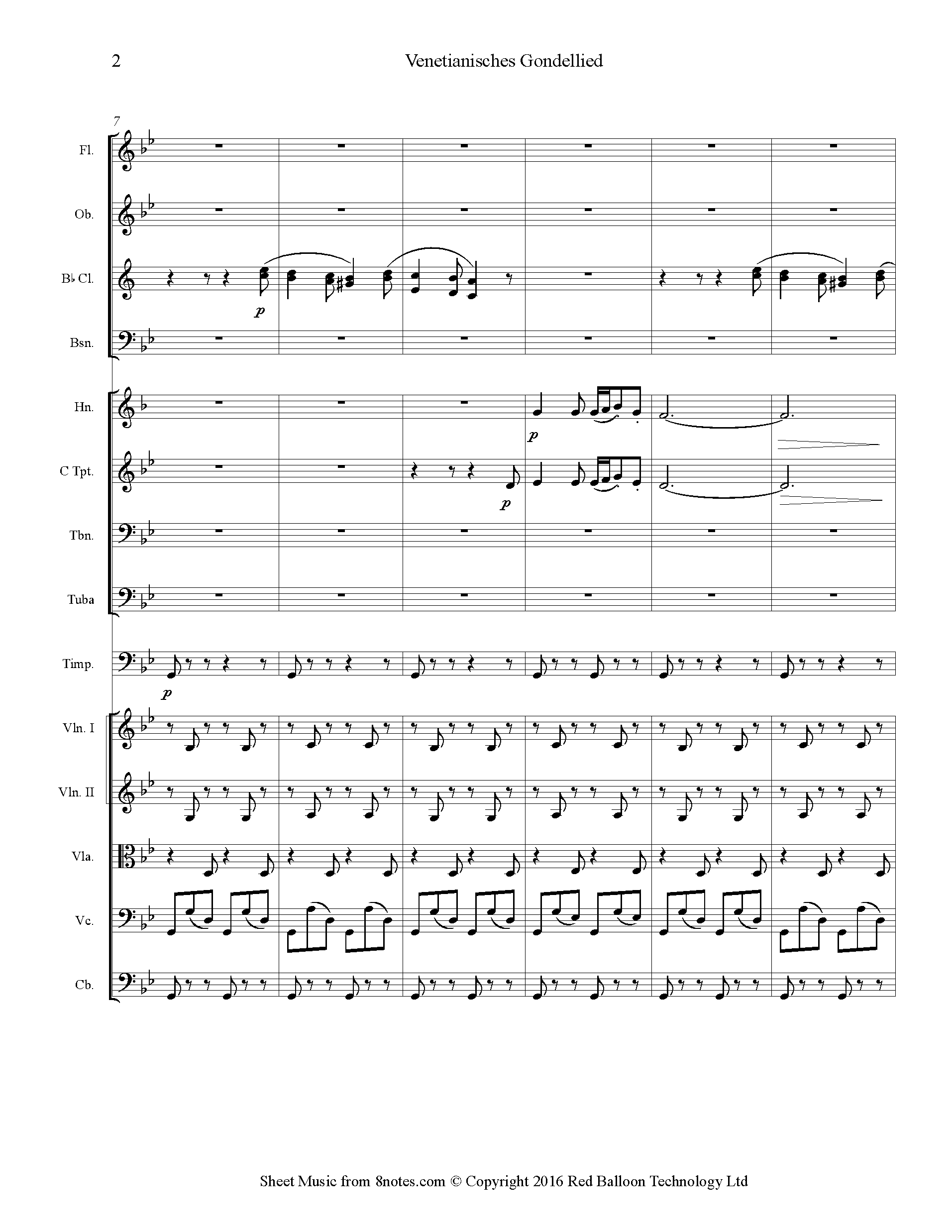 Mendelssohn Gondellied Gondola Song) Op.19