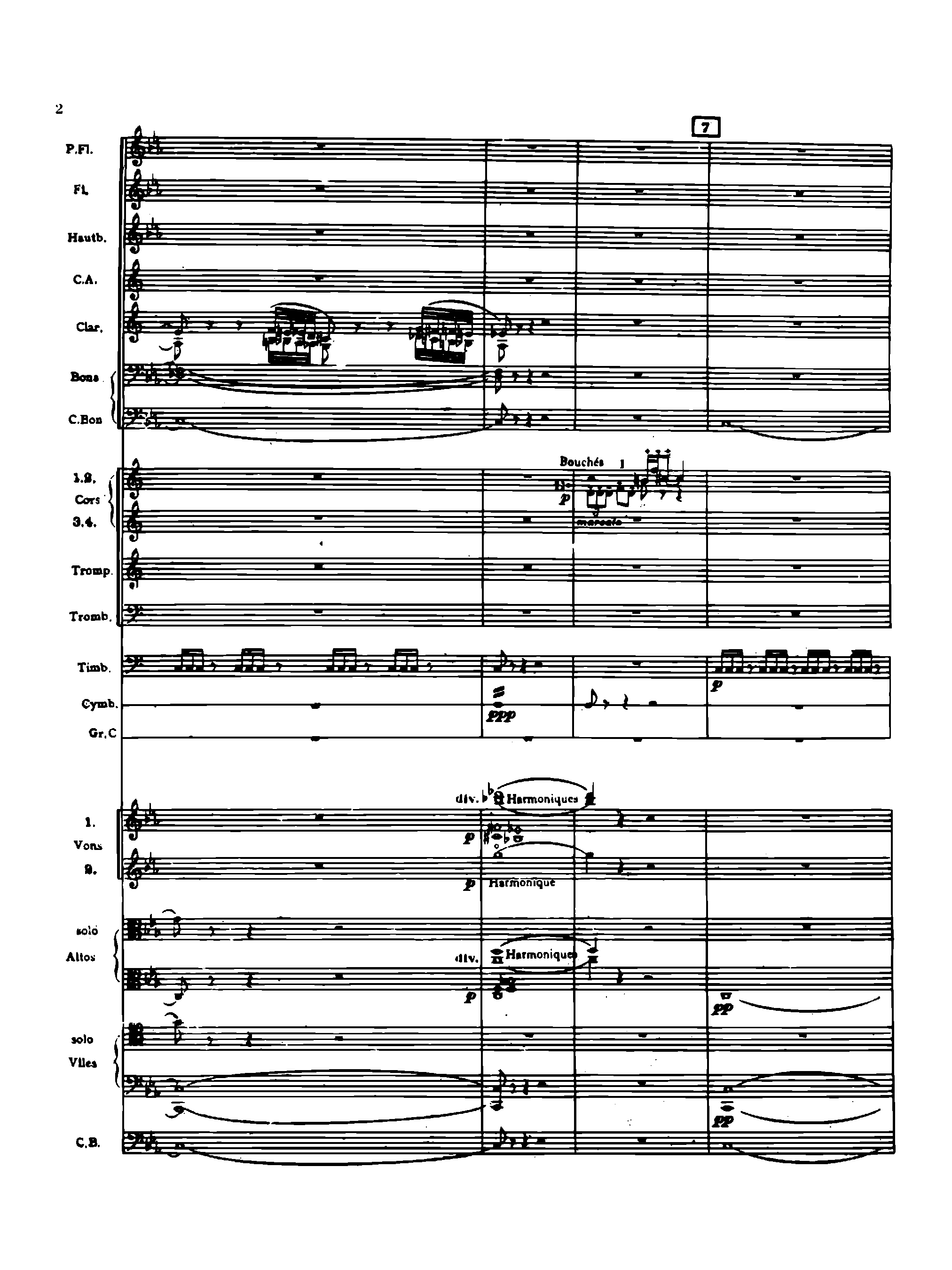 Le chant de Nigamon, H.16 by Arthur Honegger Sheet Music arranged by 8notes.com for Orchestra - 1 of 69 pages