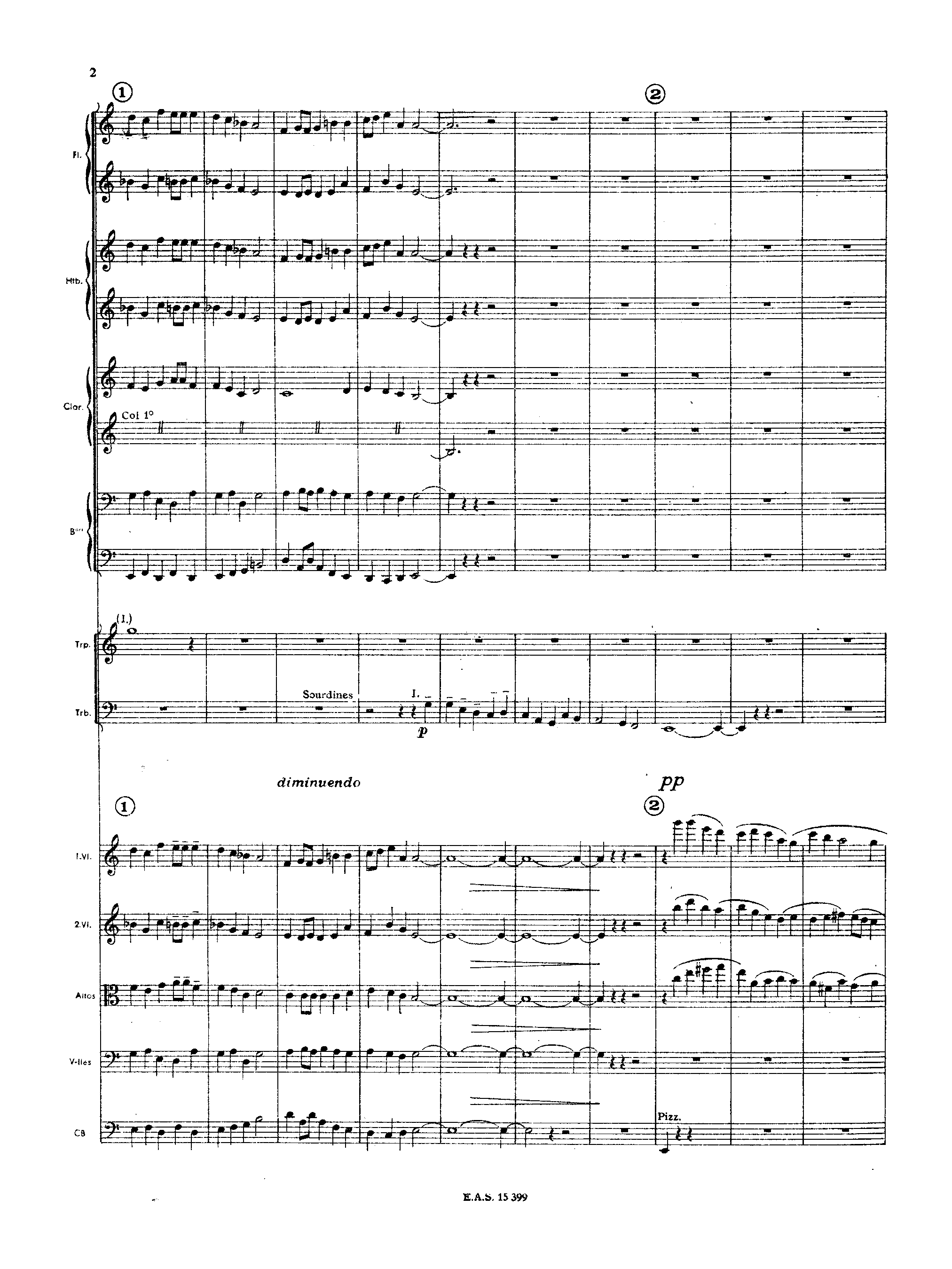 Suite archaique, H.203 by Arthur Honegger Sheet Music arranged by 8notes.com for Orchestra - 1 of 26 pages
