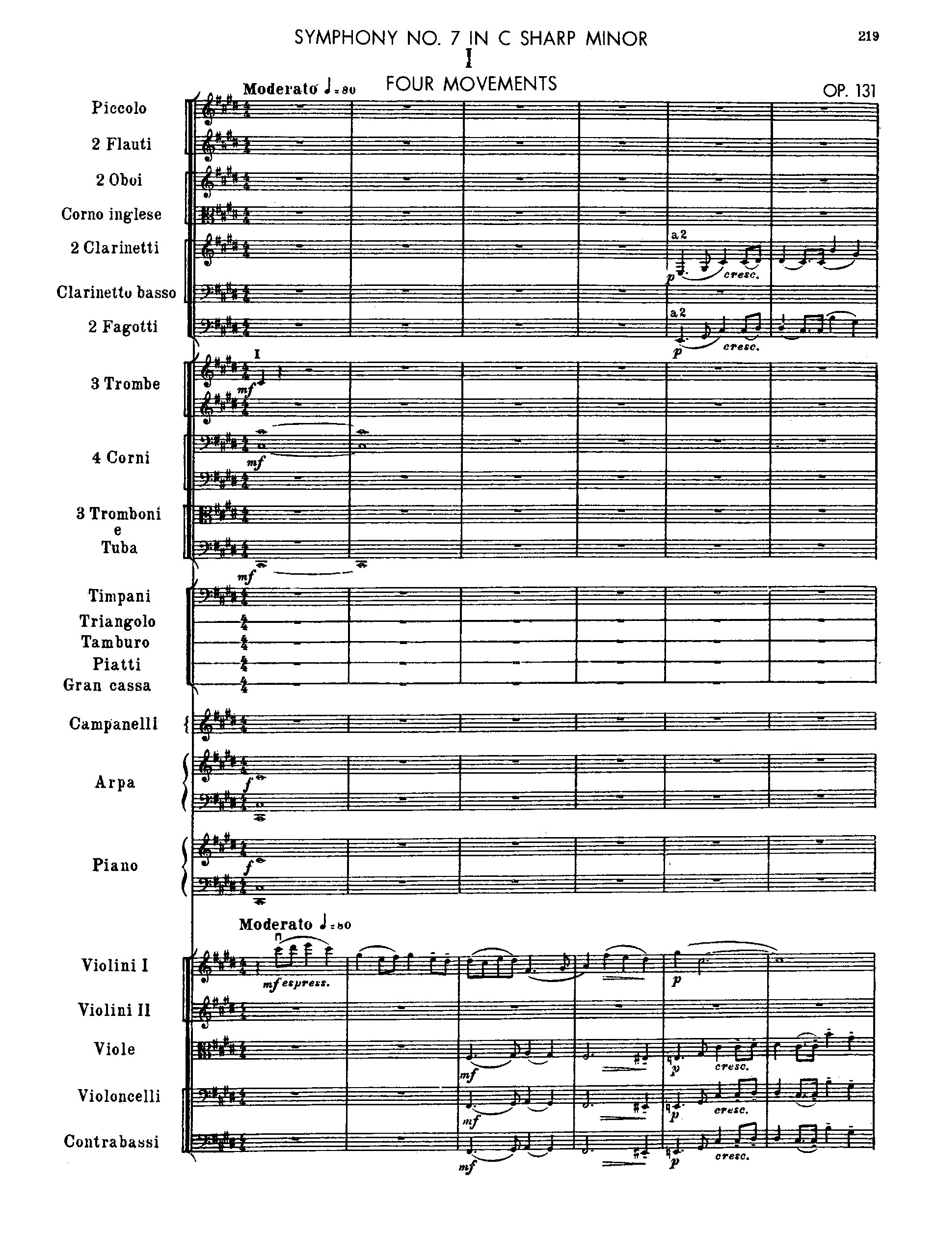 Symphony No.7, Op.131 by Sergei Prokofiev Sheet Music arranged by 8notes.com for Orchestra - 1 of 167 pages