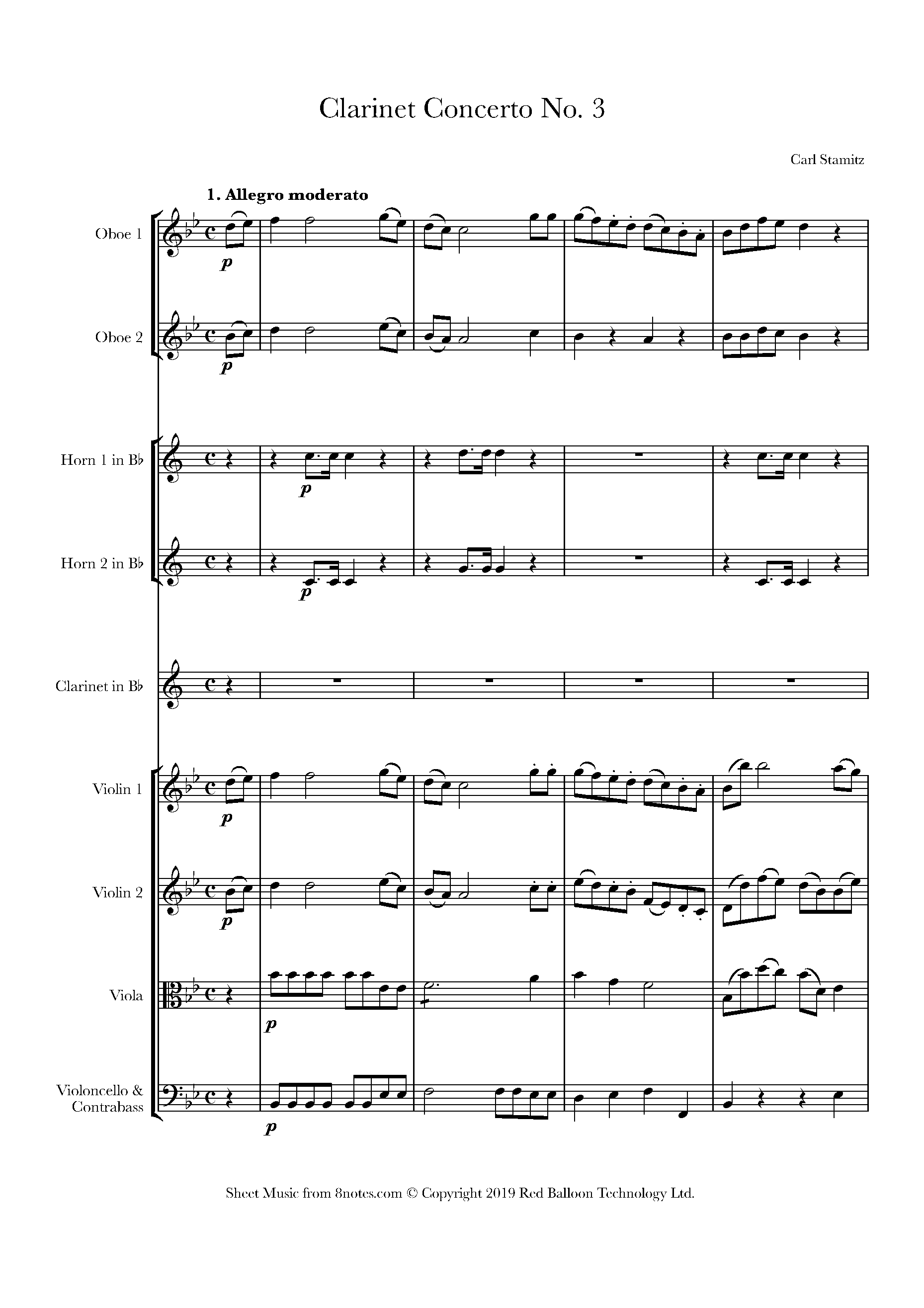 Stamitz Concerto No.3 Sheet music for Orchestra