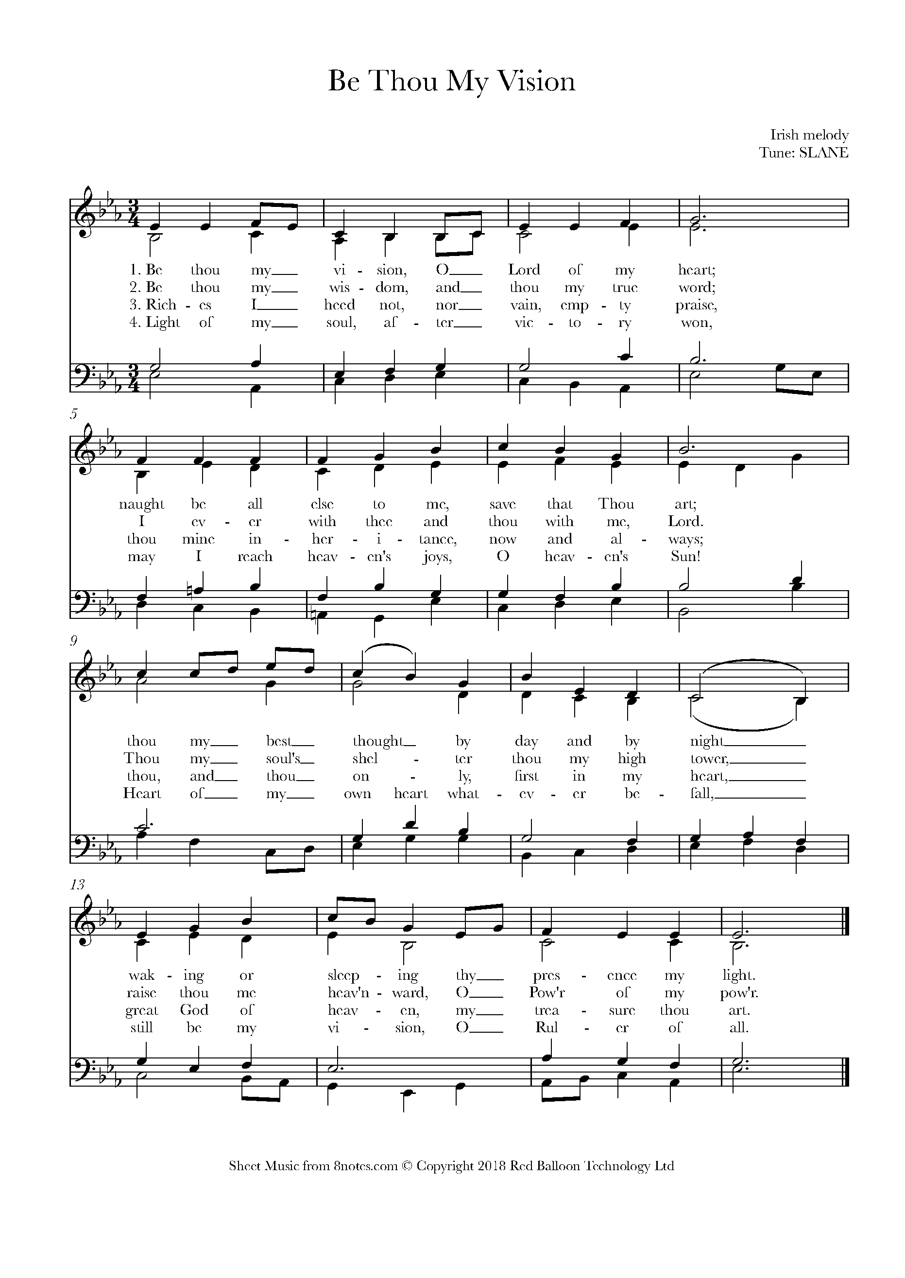 Be Thou My Vision Sheet music for Organ - 8notes.com