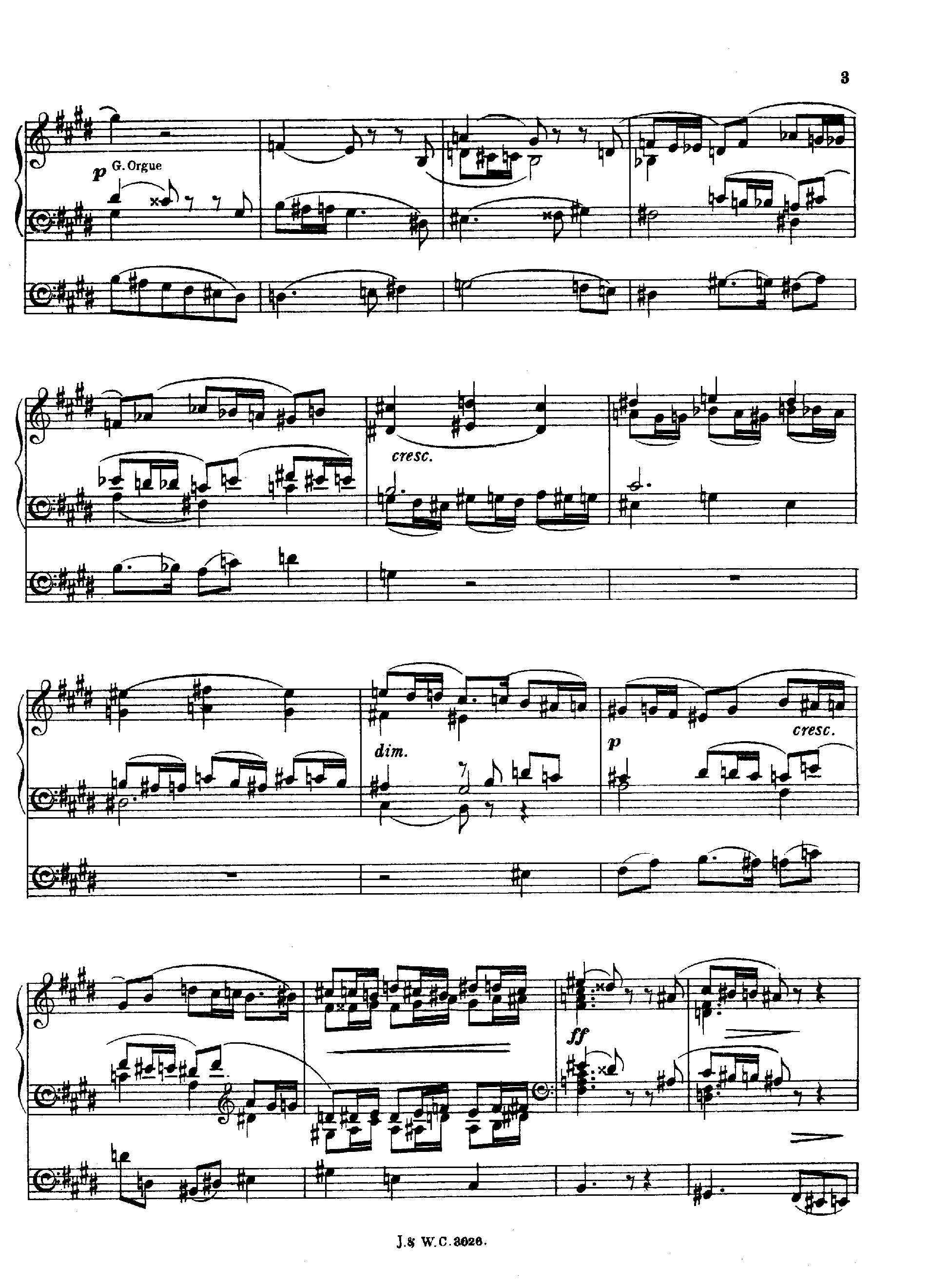 Fugue et choral, H.14 by Arthur Honegger Sheet Music arranged by 8notes.com for Organ - 1 of 6 pages