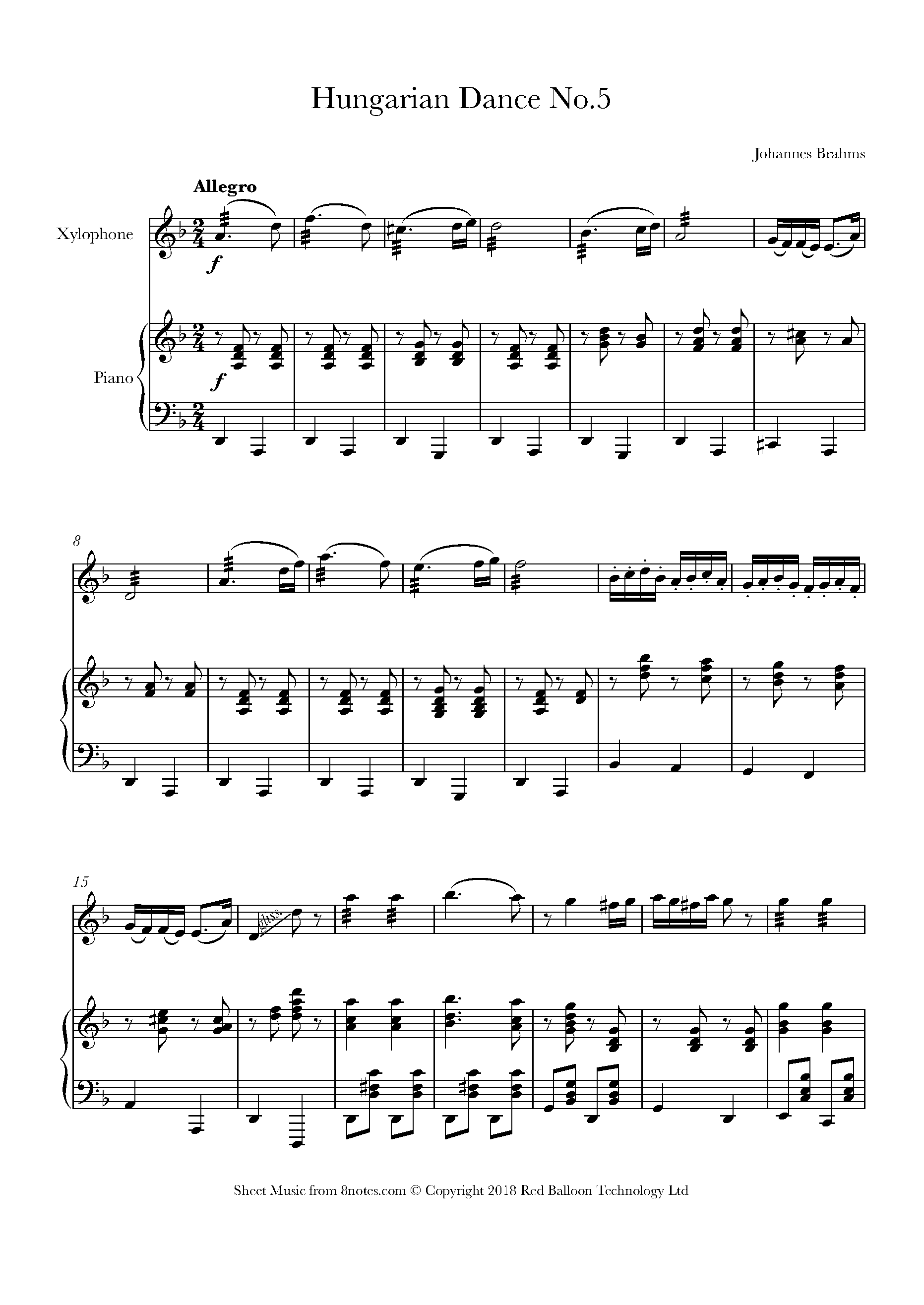 brahms-hungarian-dance-no-5-xylophone-sheet-music-for-percussion-8notes-com
