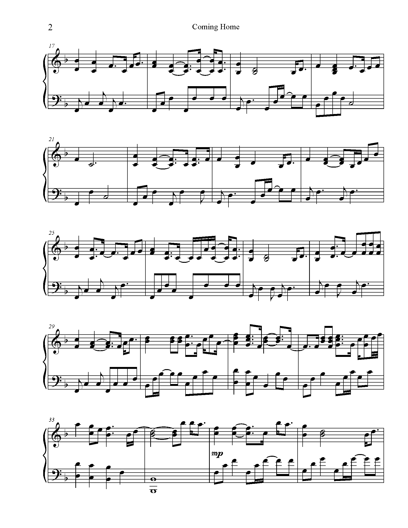 Cory Gabel Coming Home Sheet music for Piano