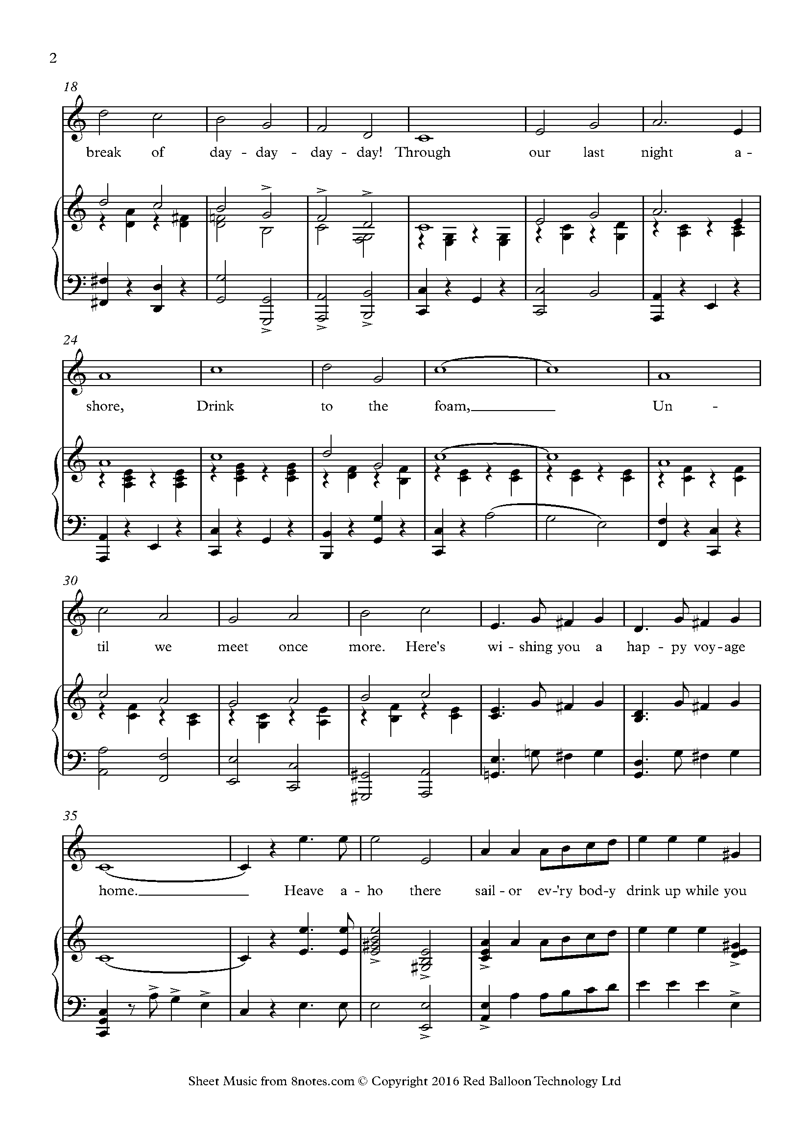 Chas A Zimmermann Anchors Aweigh Sheet music for Piano