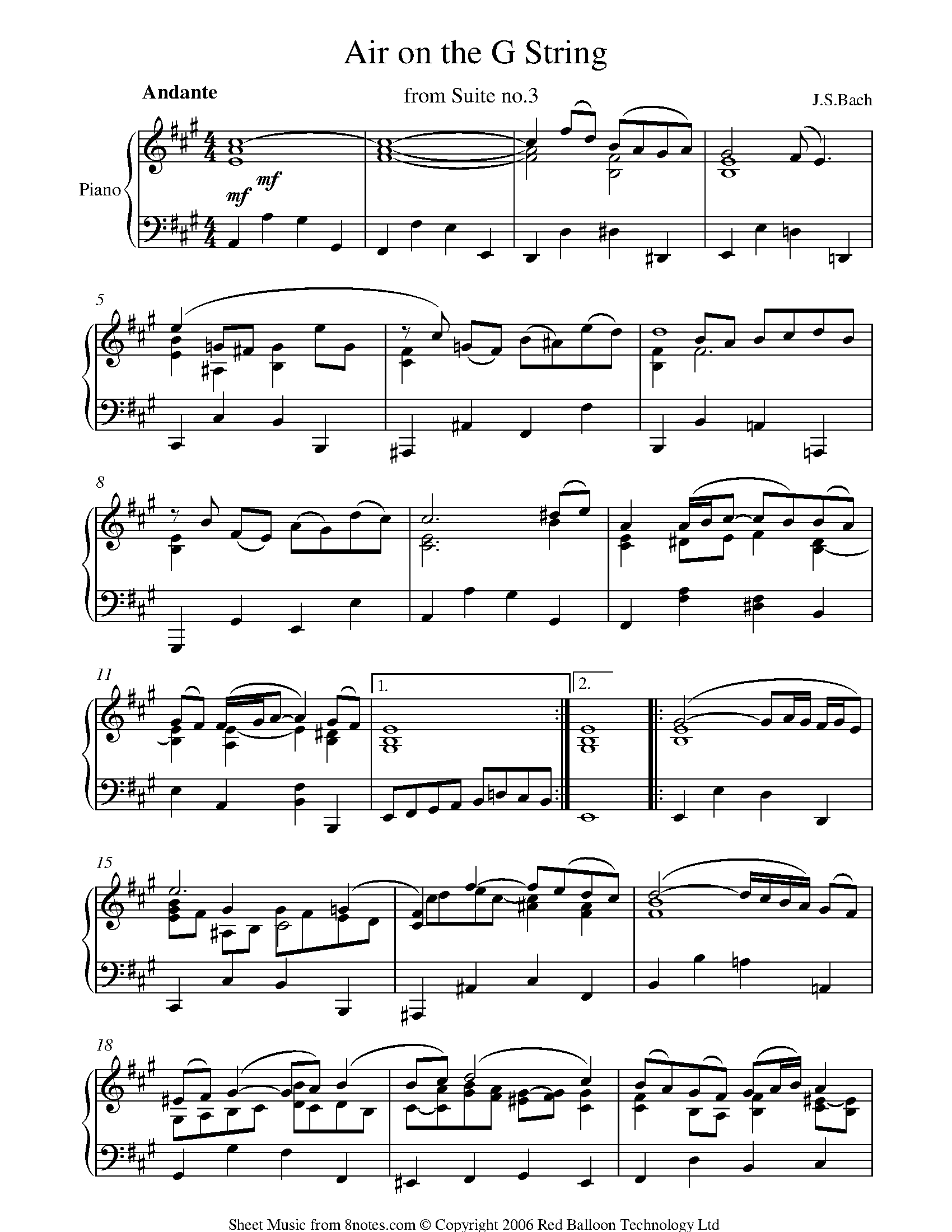Bach Air On The G String Fokozatosan hegy maró bach air on the g string piano sheet music pdf