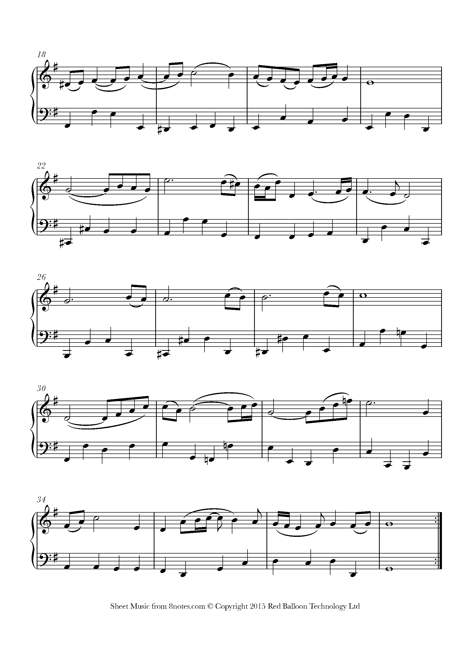 Bach Air On The G String Piano Bach - Air on a G String Sheet music for Piano - 8notes.com