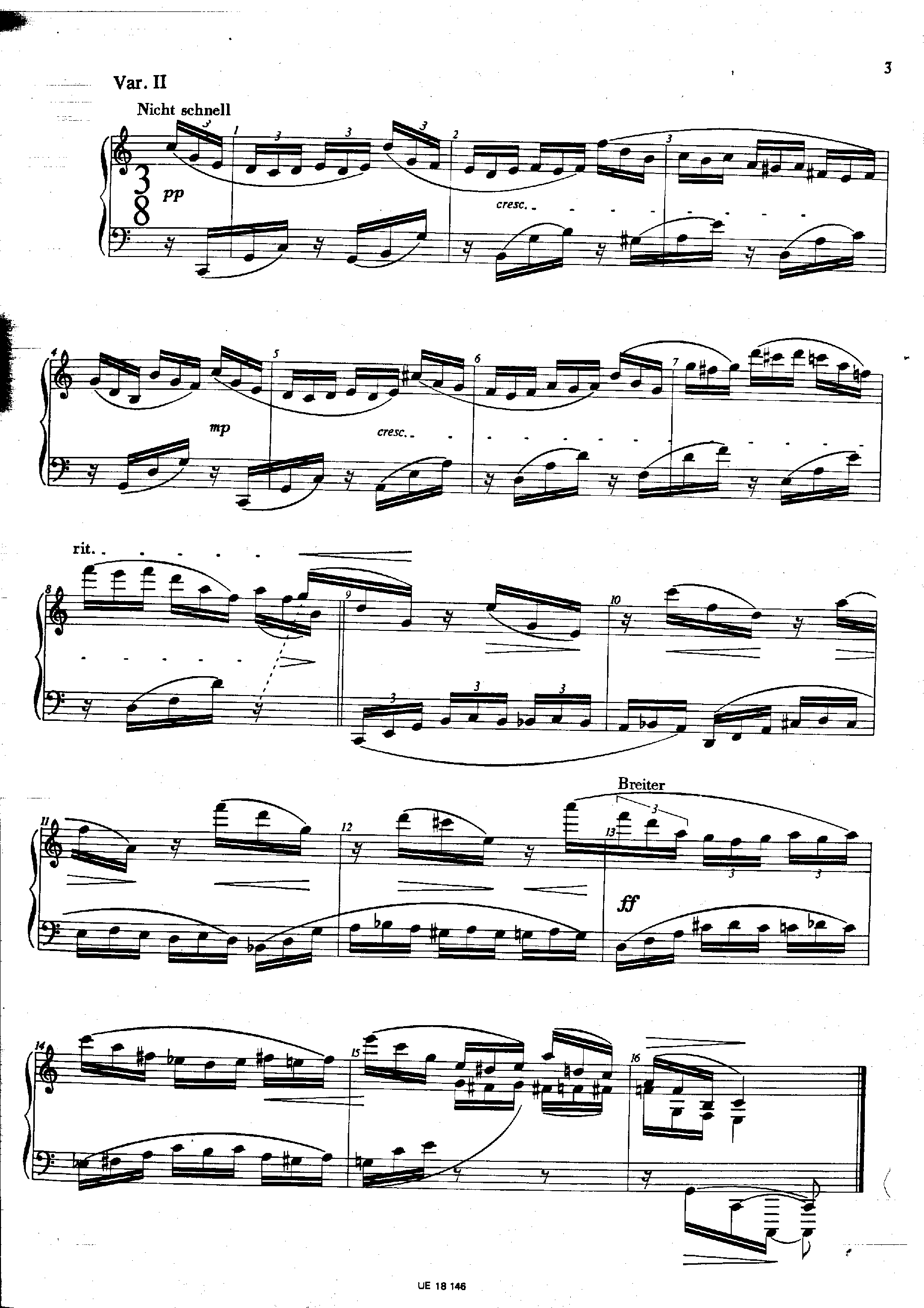 12 Variationen uber ein eigenes Thema by Alban Berg Sheet Music arranged by 8notes.com for Piano - 1 of 15 pages