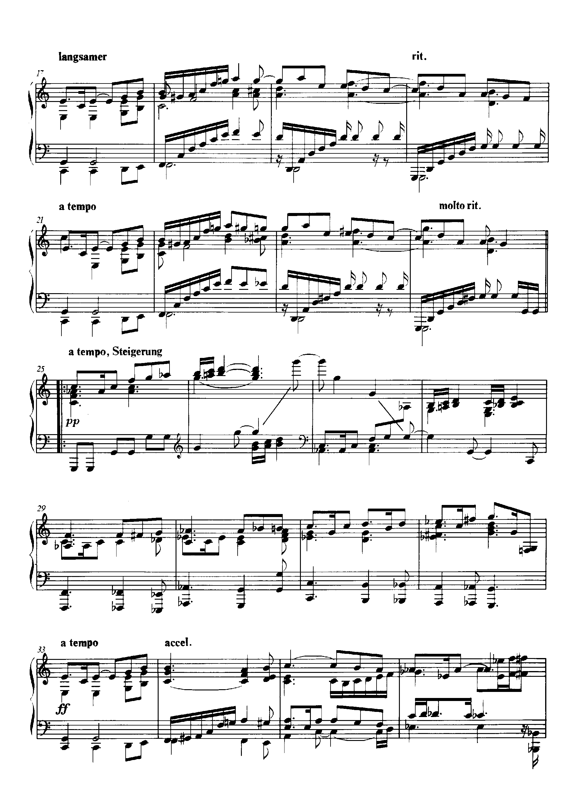 Impromptu in E major by Alban Berg Sheet Music arranged by 8notes.com for Piano - 1 of 3 pages