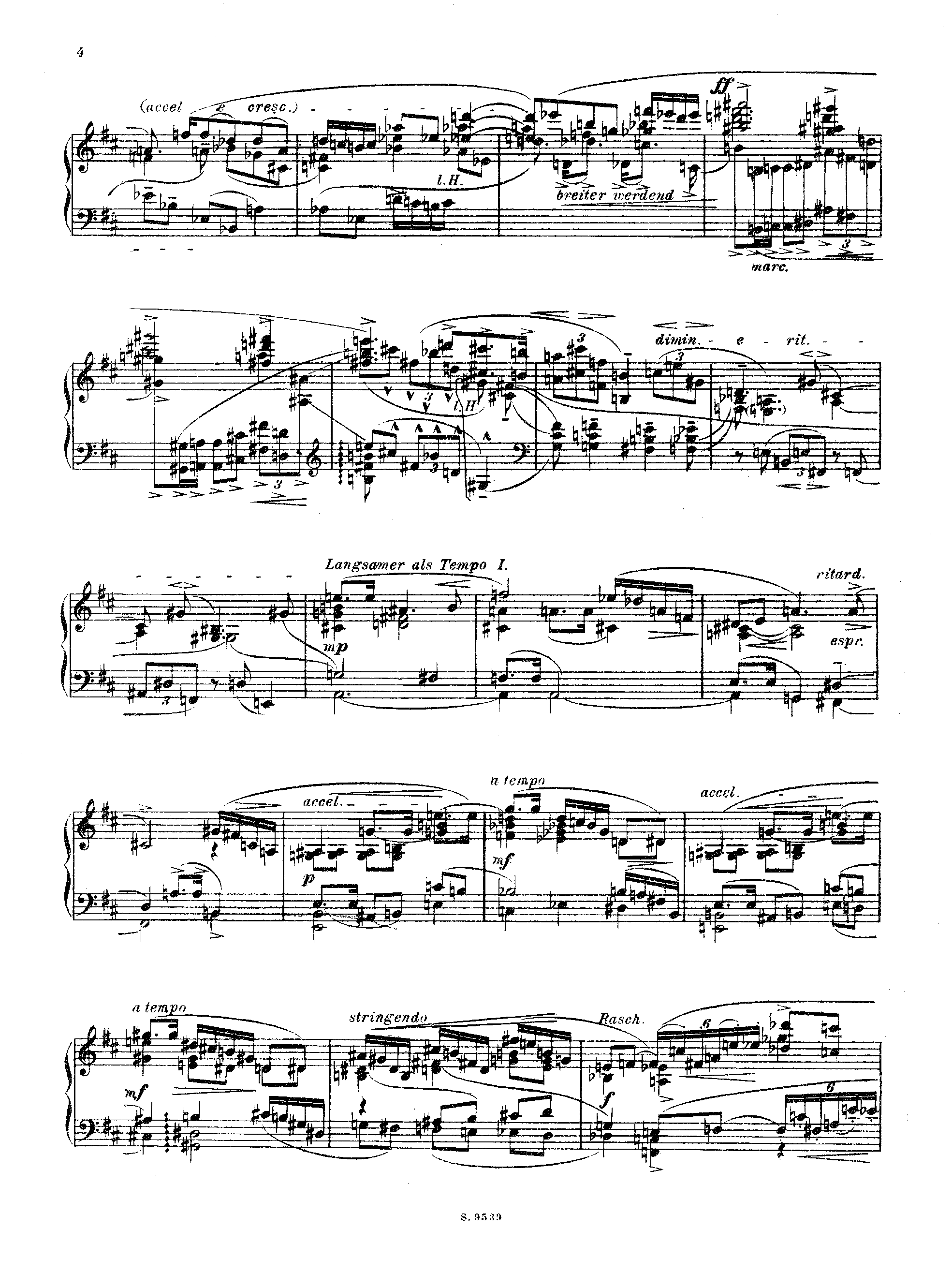 Piano Sonata, Op.1 by Alban Berg Sheet Music arranged by 8notes.com for Piano - 1 of 12 pages