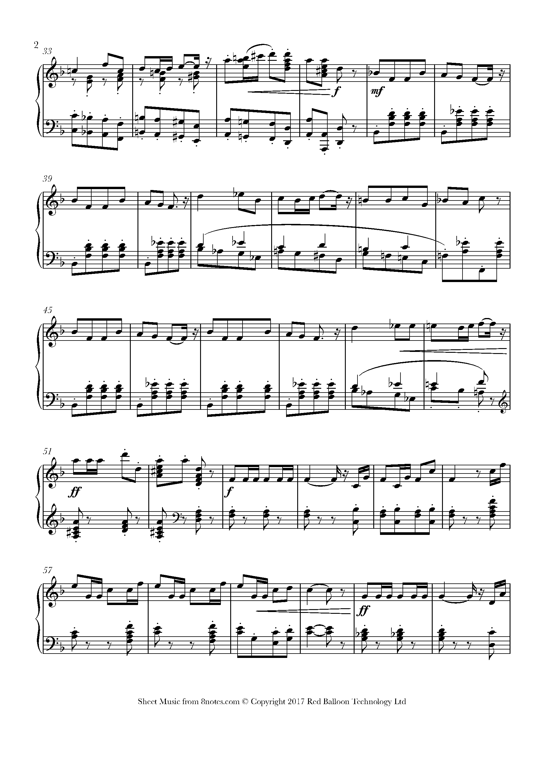 Bizet Children's Chorus from Carmen Sheet music for Piano