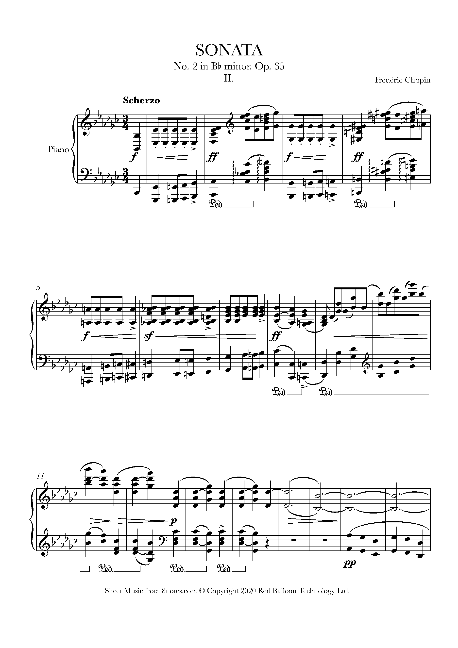 Chopin, Frédéric - Piano Sonata Op.35 No. 2 in B-flat minor