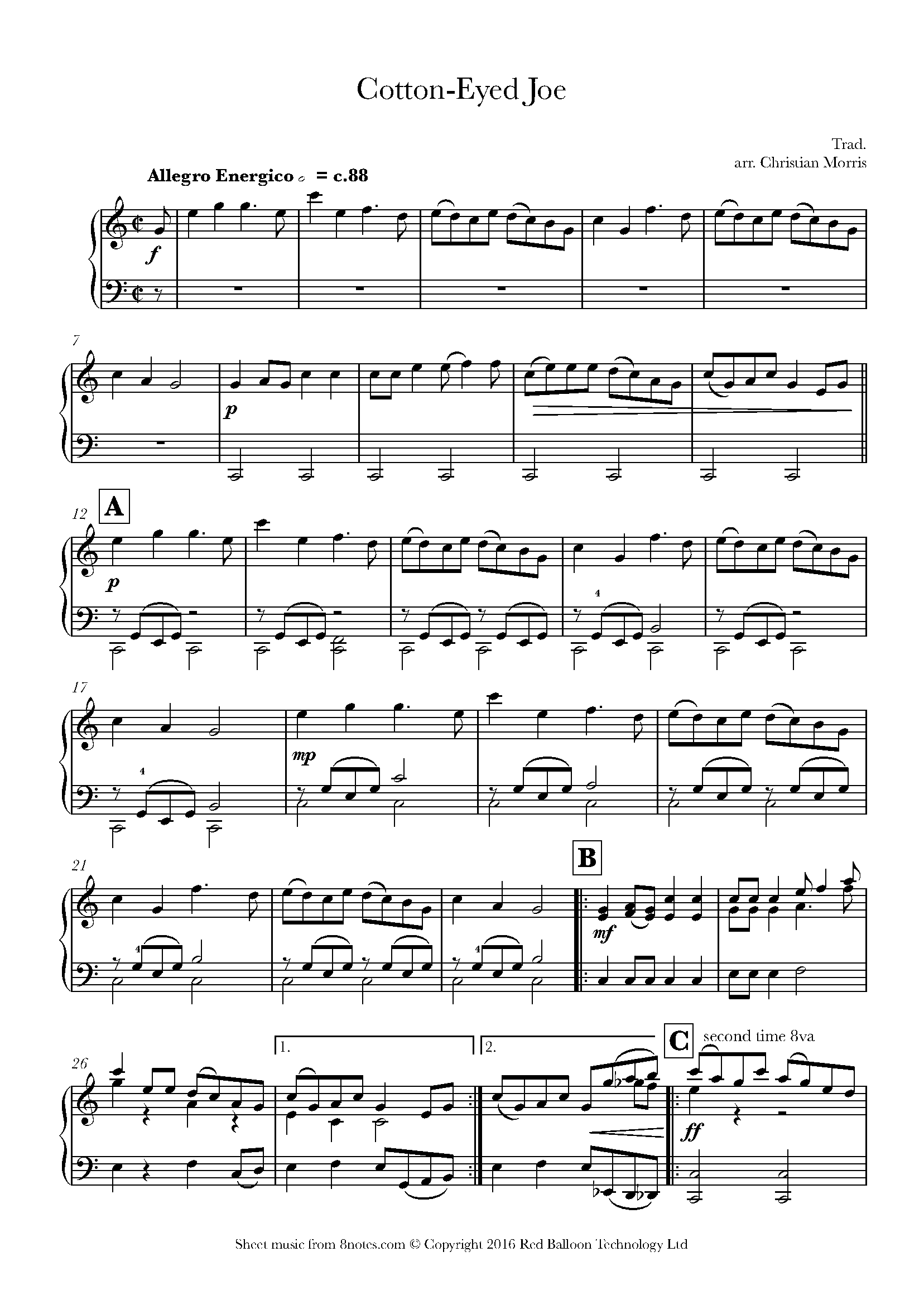 CottonEyed Joe Sheet music for Piano