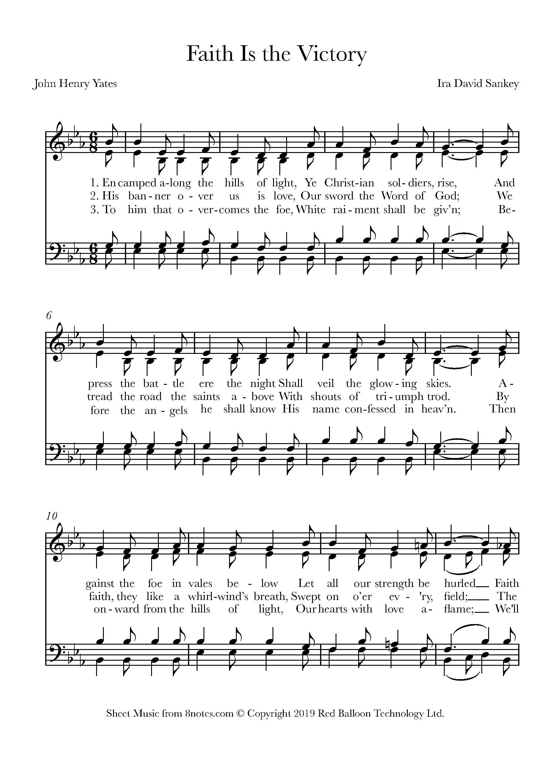 Sankey Faith Is The Victory Sheet Music For Piano 8notes Com Sankey Faith Is The Victory Sheet Music For Piano 8notes Com