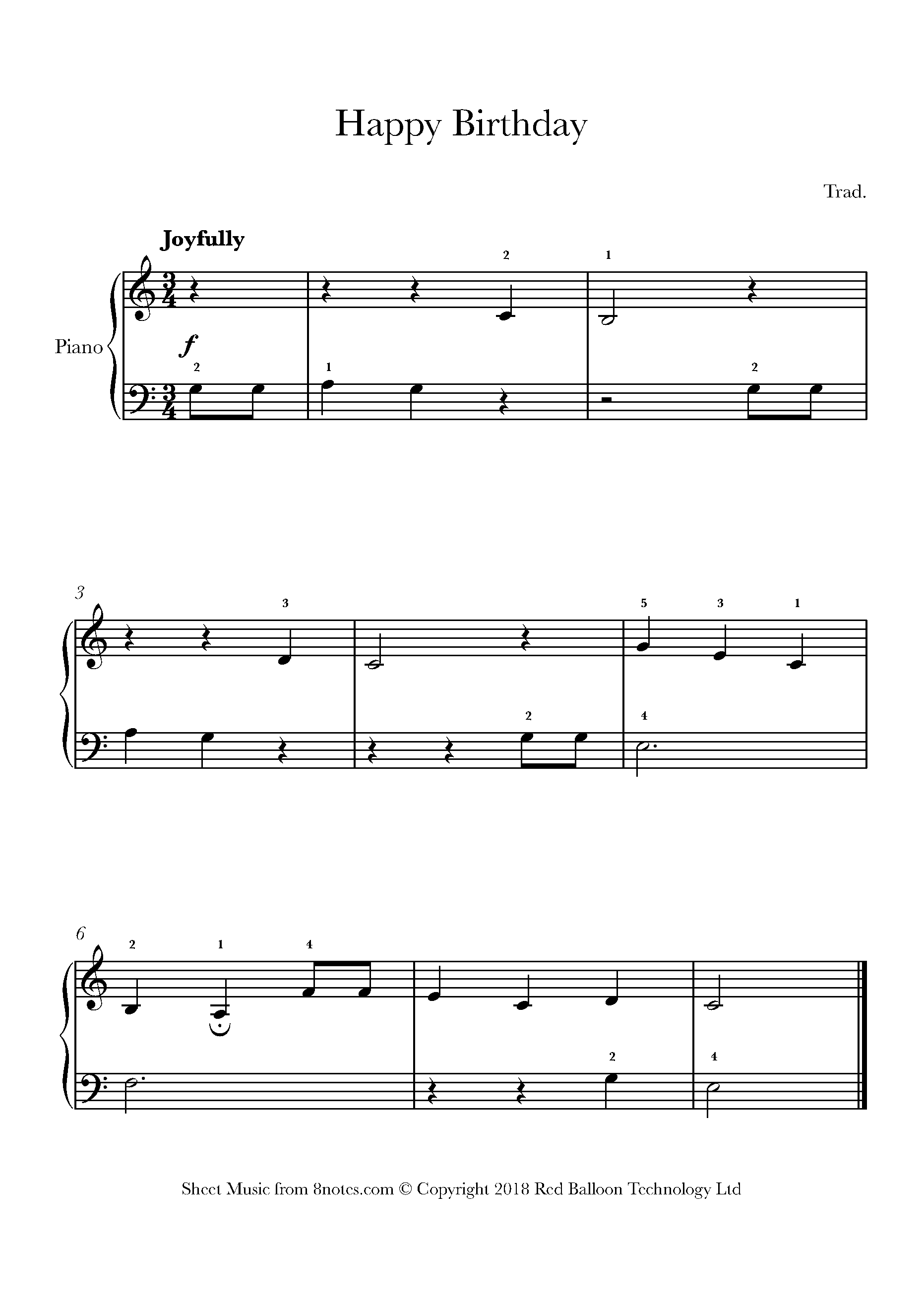 xylophone chords happy birthday