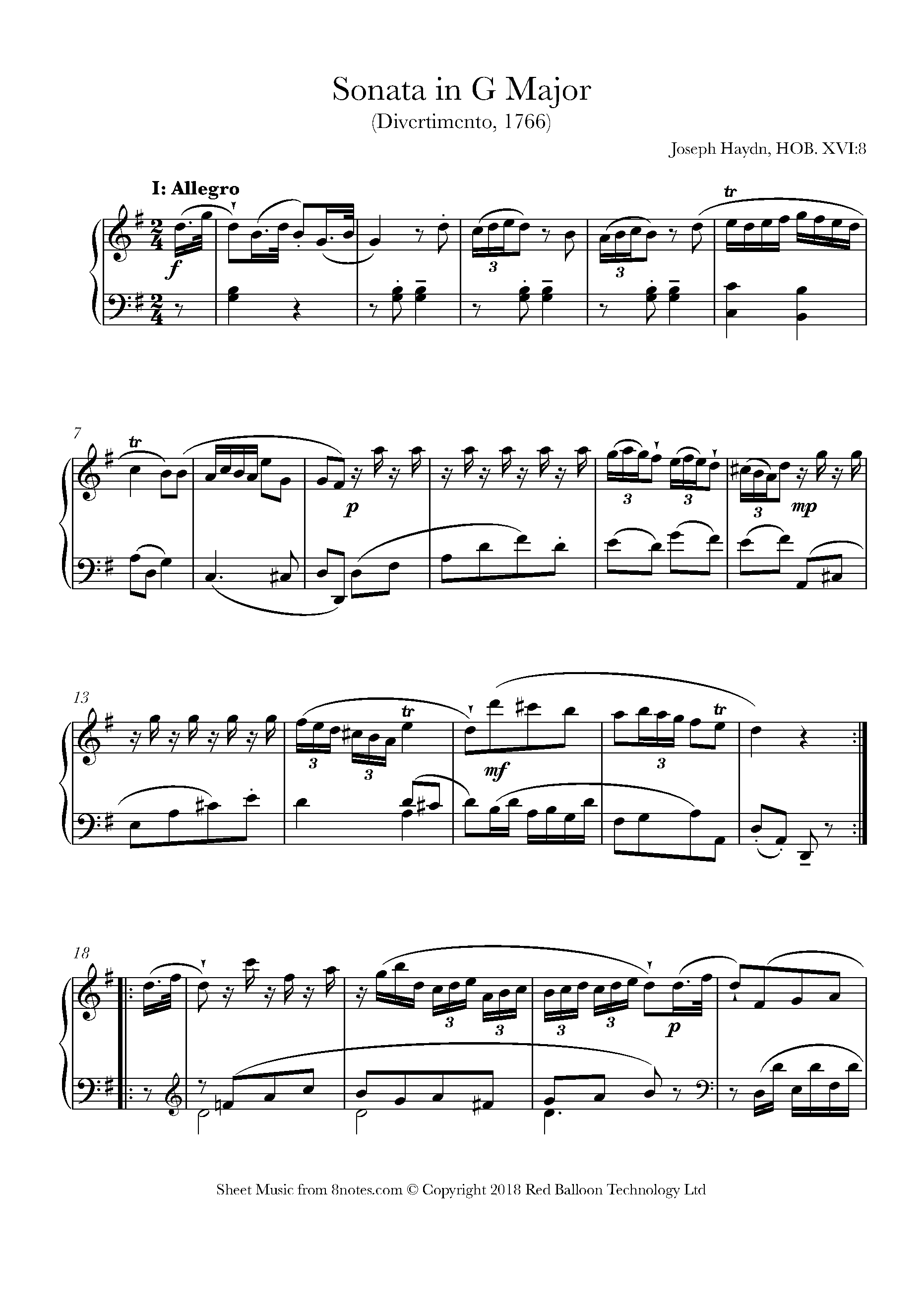 haydn-sonata-in-g-hob-xvi-8-sheet-music-for-piano-8notes