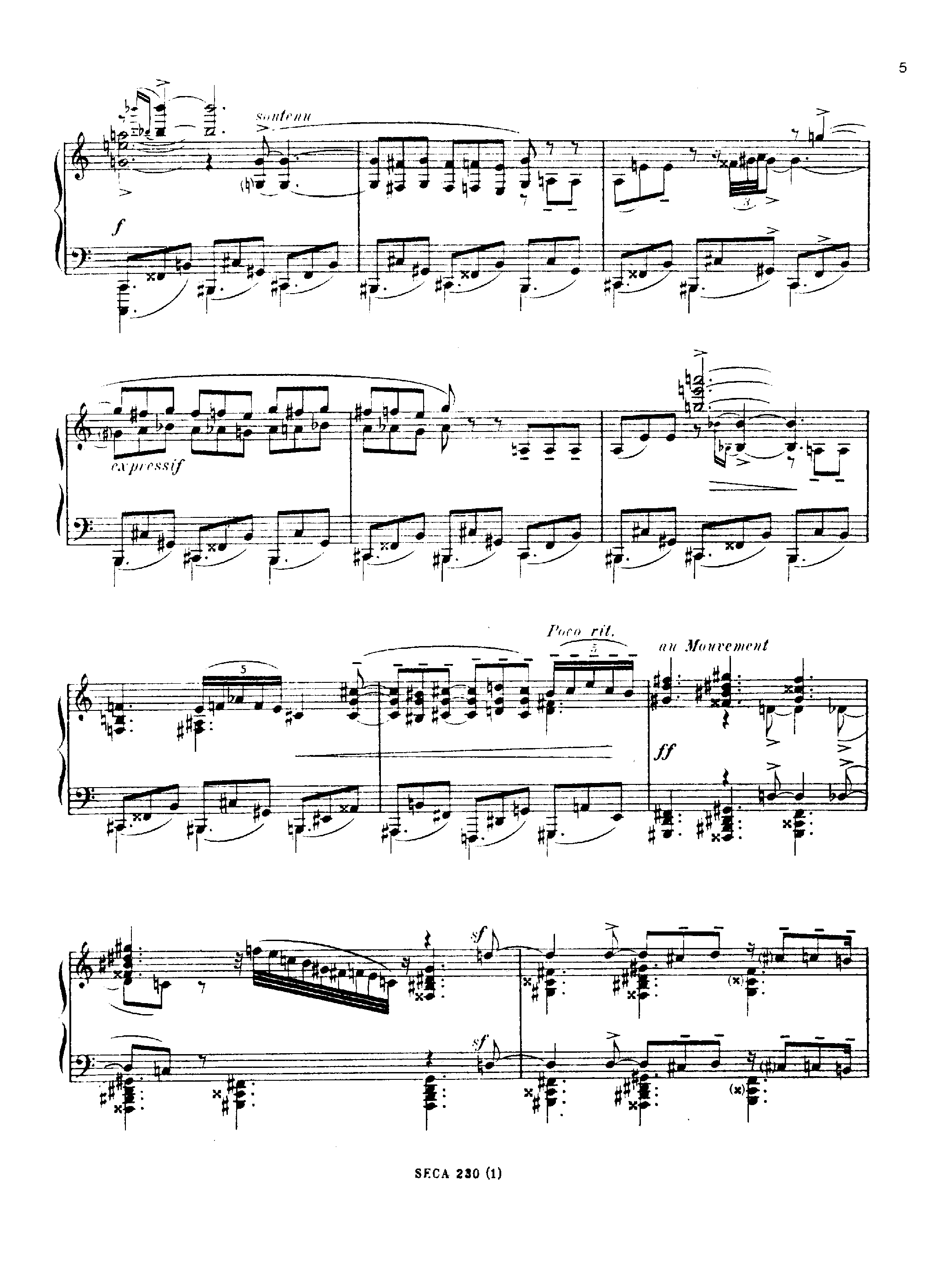 3 Pieces, H.23 by Arthur Honegger Sheet Music arranged by 8notes.com for Piano - 1 of 10 pages