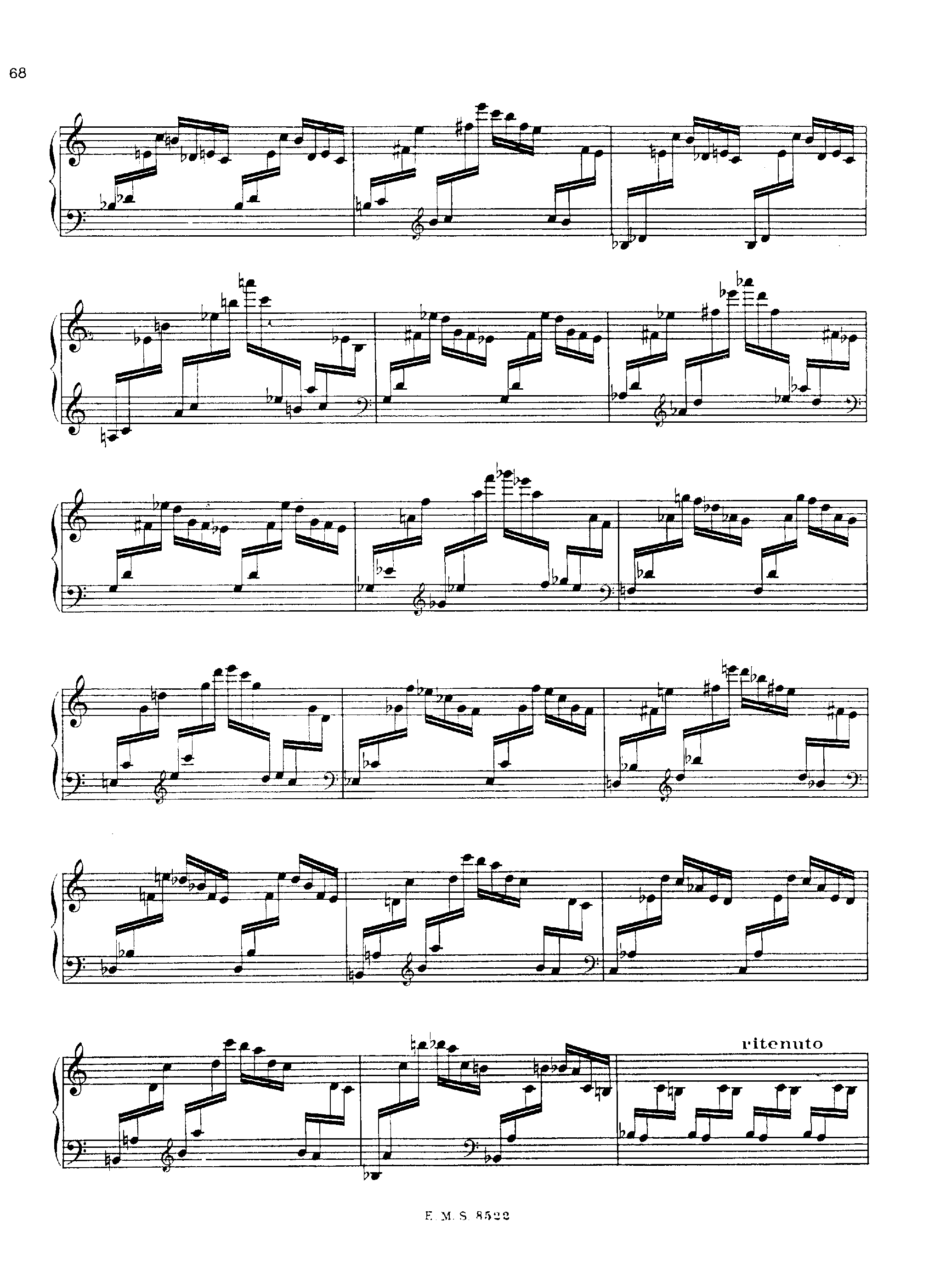 Prelude, arioso et fughette sur le nom de BACH, H.81 by Arthur Honegger Sheet Music arranged by 8notes.com for Piano - 1 of 7 pages