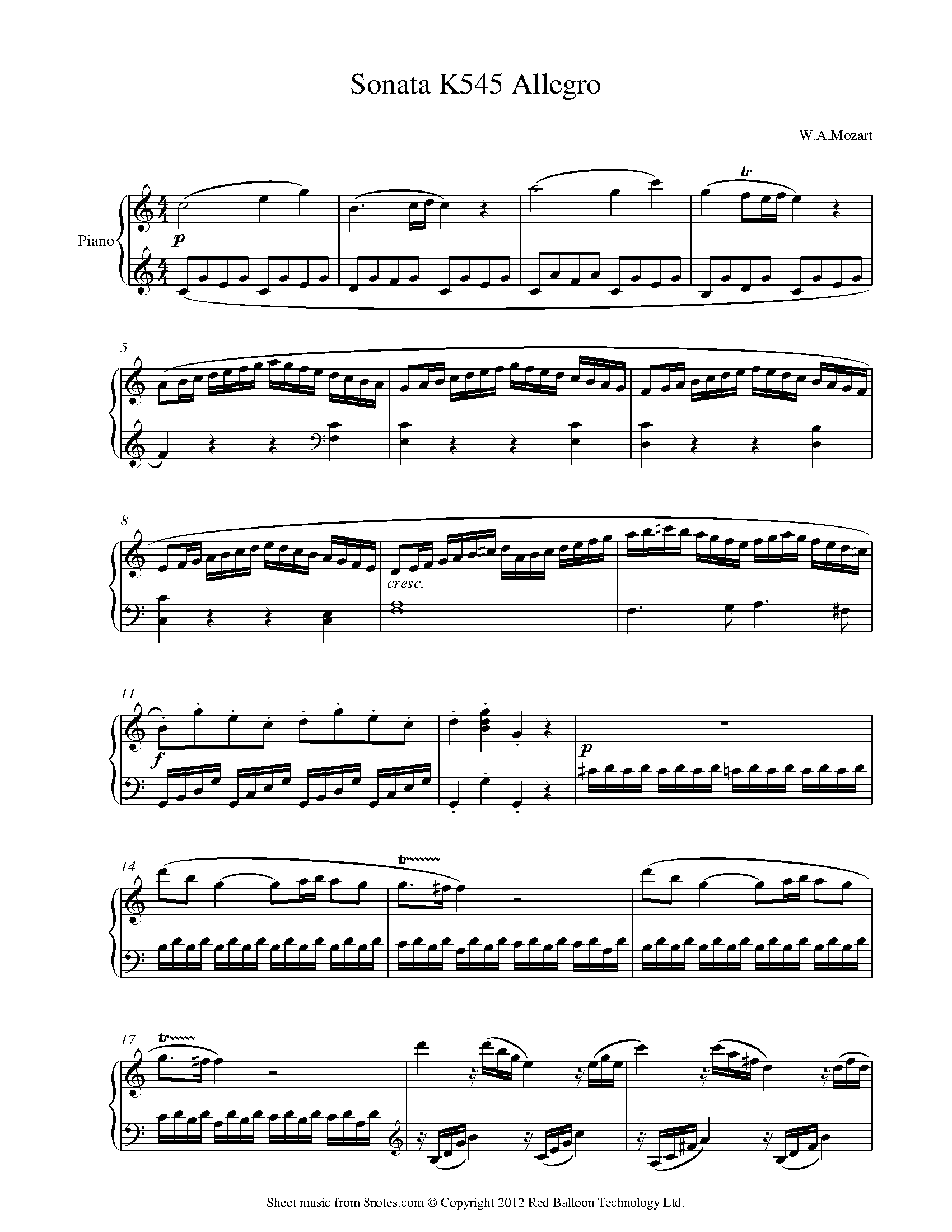 Allegro In C Grade 2