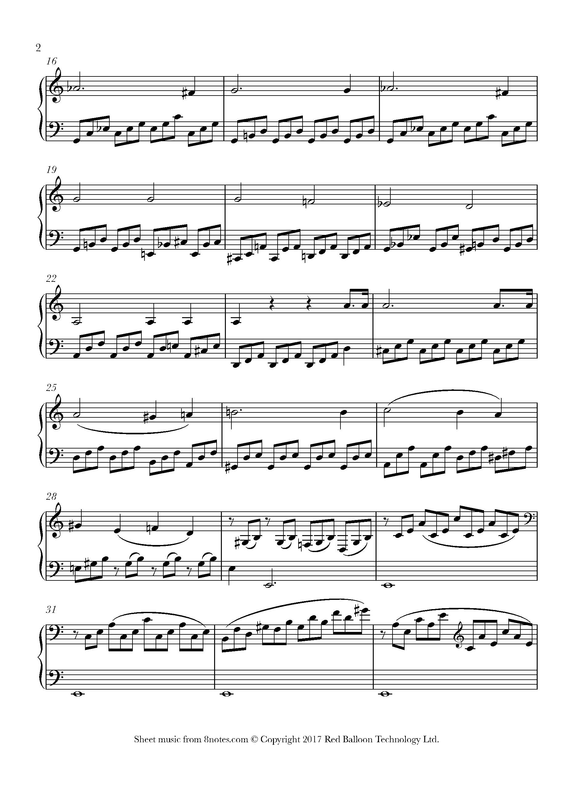 Beethoven - Moonlight Sonata (1st mvt) Sheet music for Piano - 8notes.com