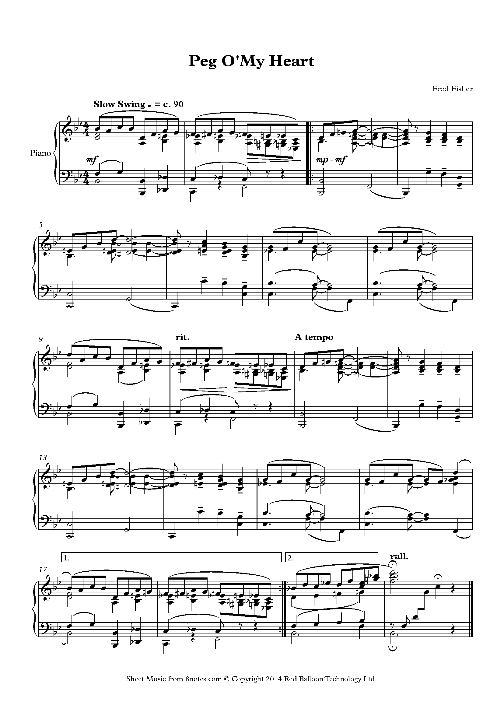 Free blues piano sheet music