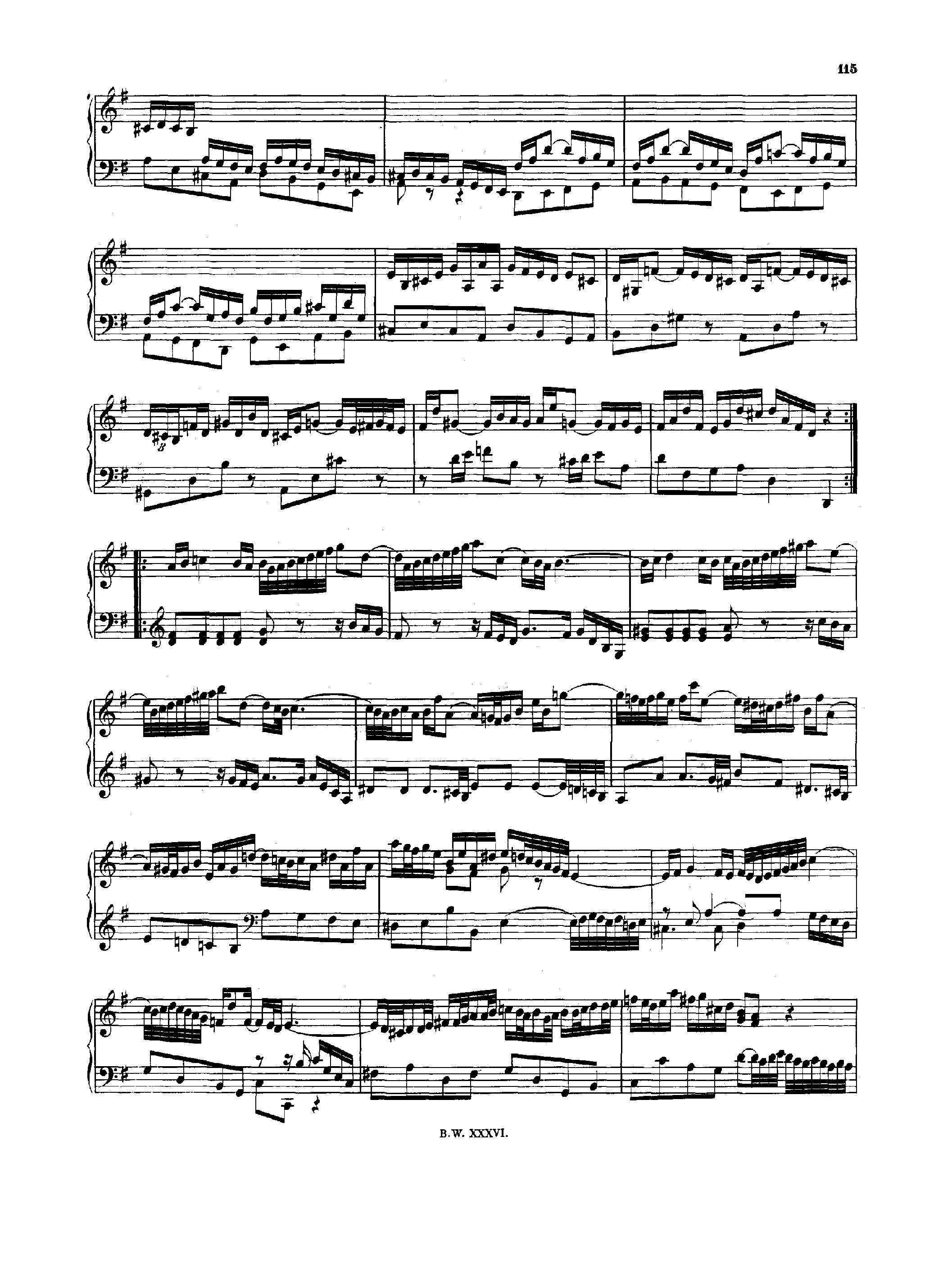 Bach, Johann Sebastian - Prelude and Fughetta in G major, BWV 902 Sheet ...