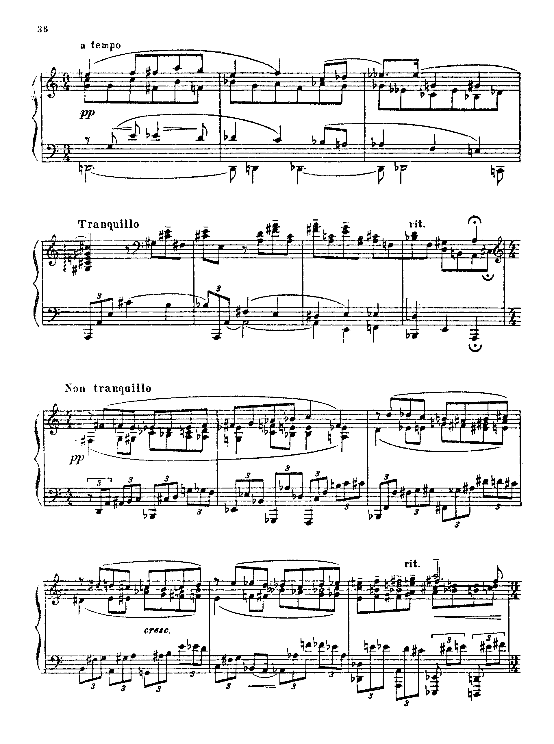4 Pieces for Piano, Op.4 by Sergei Prokofiev Sheet Music arranged by 8notes.com for Piano - 1 of 19 pages